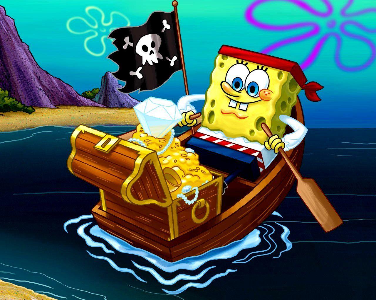 Spongebob Squarepants Pirate Wallpaper. Crafts for kids