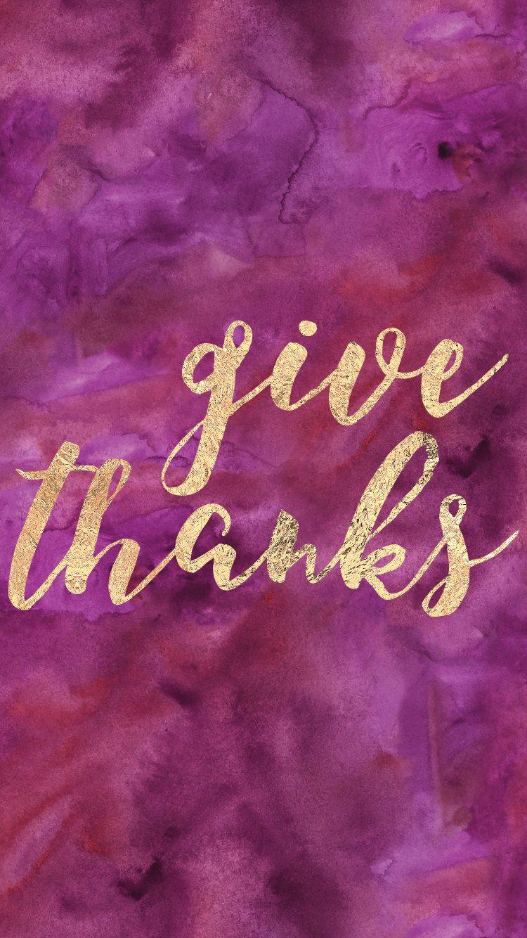 give thanks, be thankful, thanksgiving, fall, autumn, purple, gold