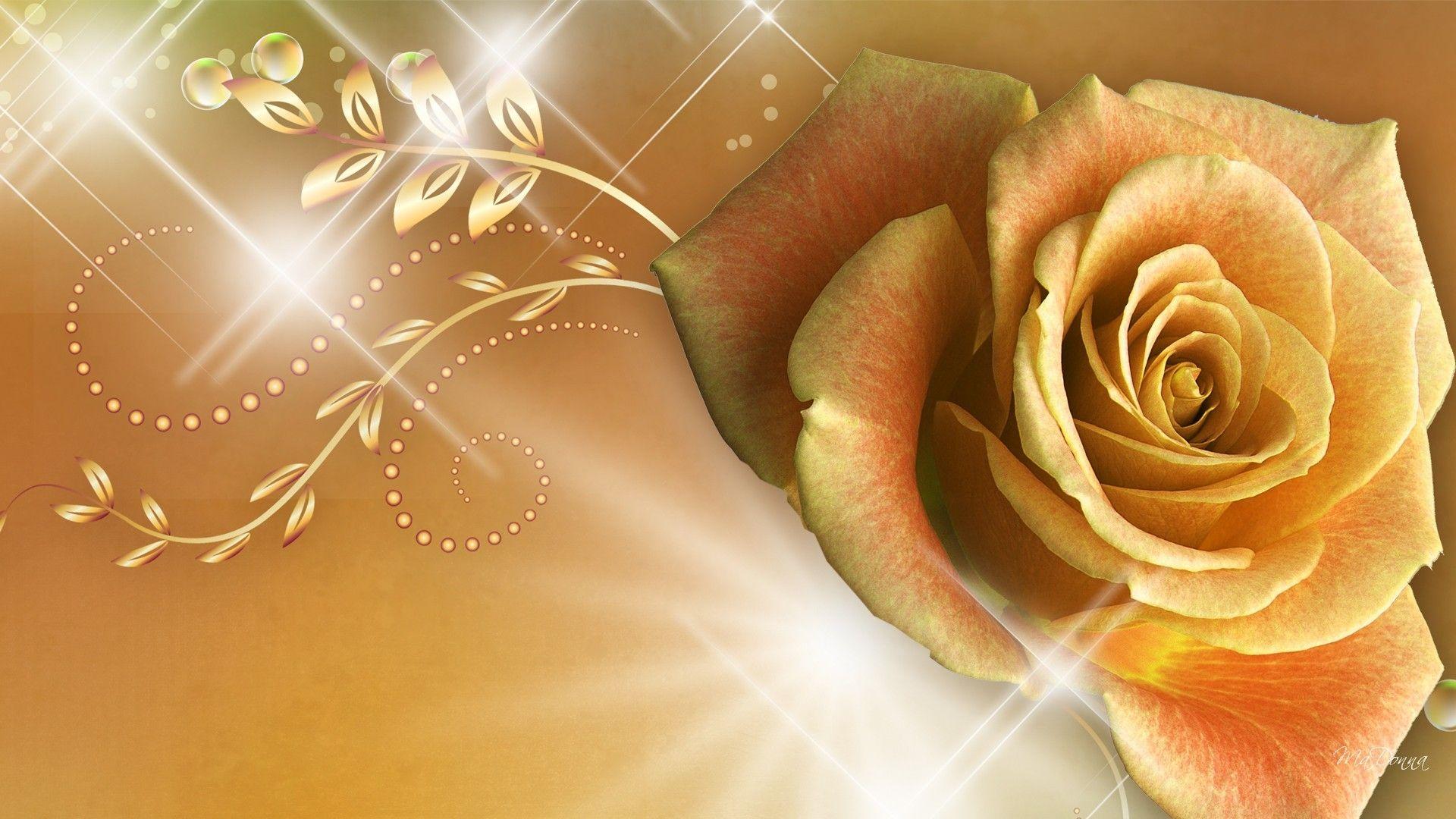 Rose Gold Flower, Gold Roses s, flower Arranging, computer Wallpaper, plant  Stem png | PNGWing