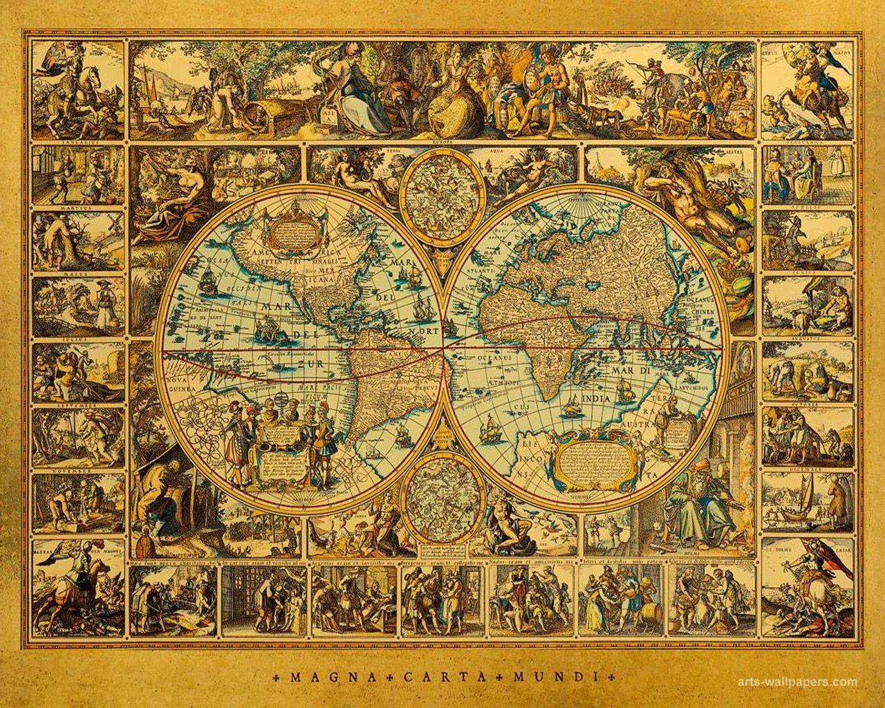 Vintage Maps Wallpapers Wallpaper Cave