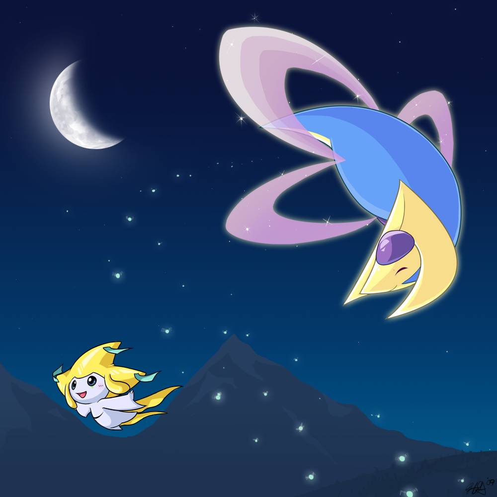 Cresselia and Jirachi