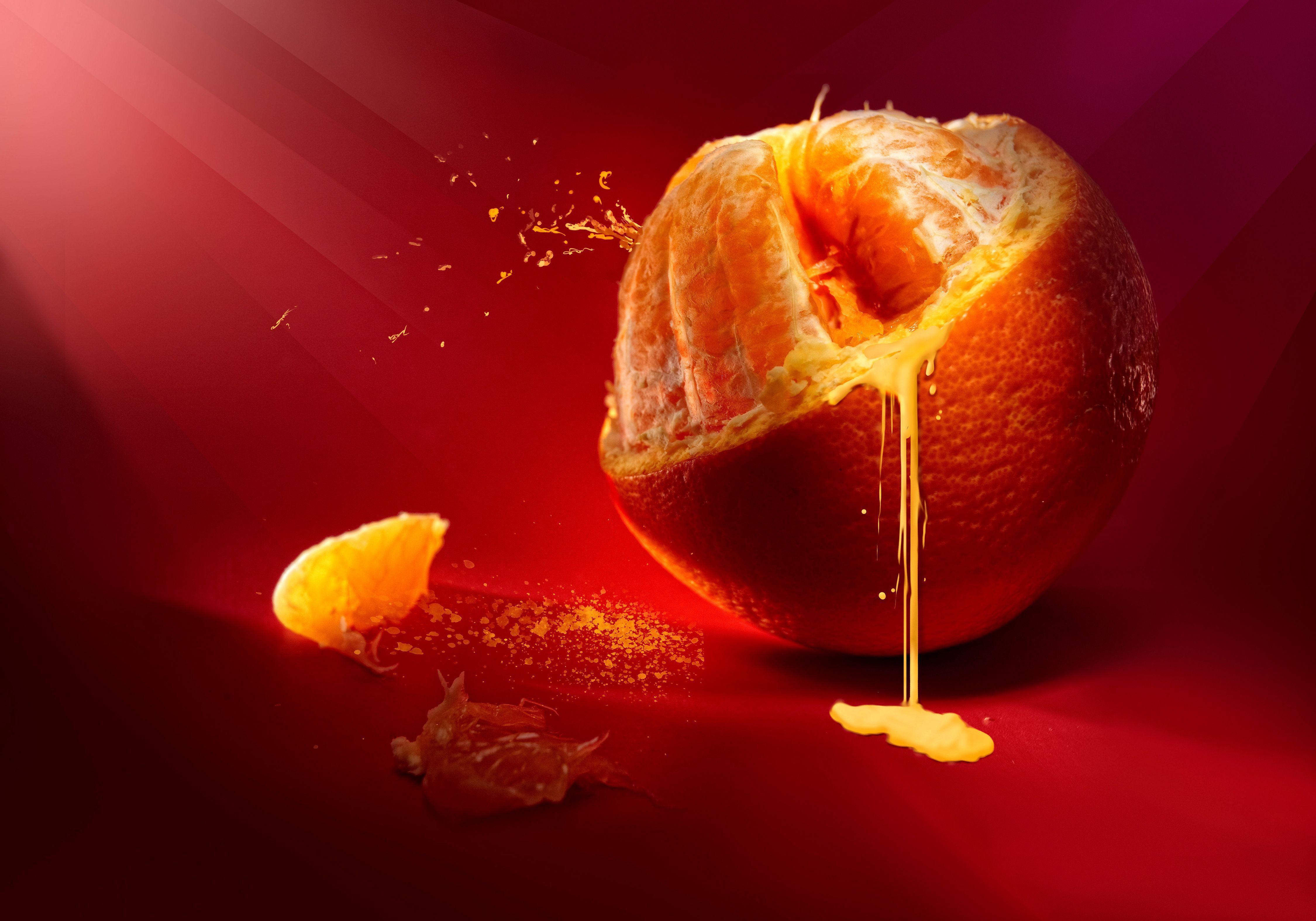 Art Orange Fruit Wallpaper HD Wallpaper