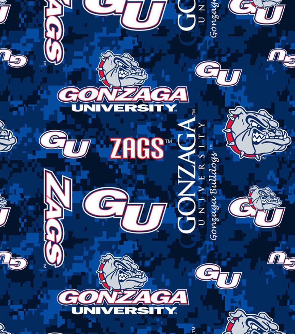 Gonzaga University Bulldogs Fleece Fabric 60 Camo