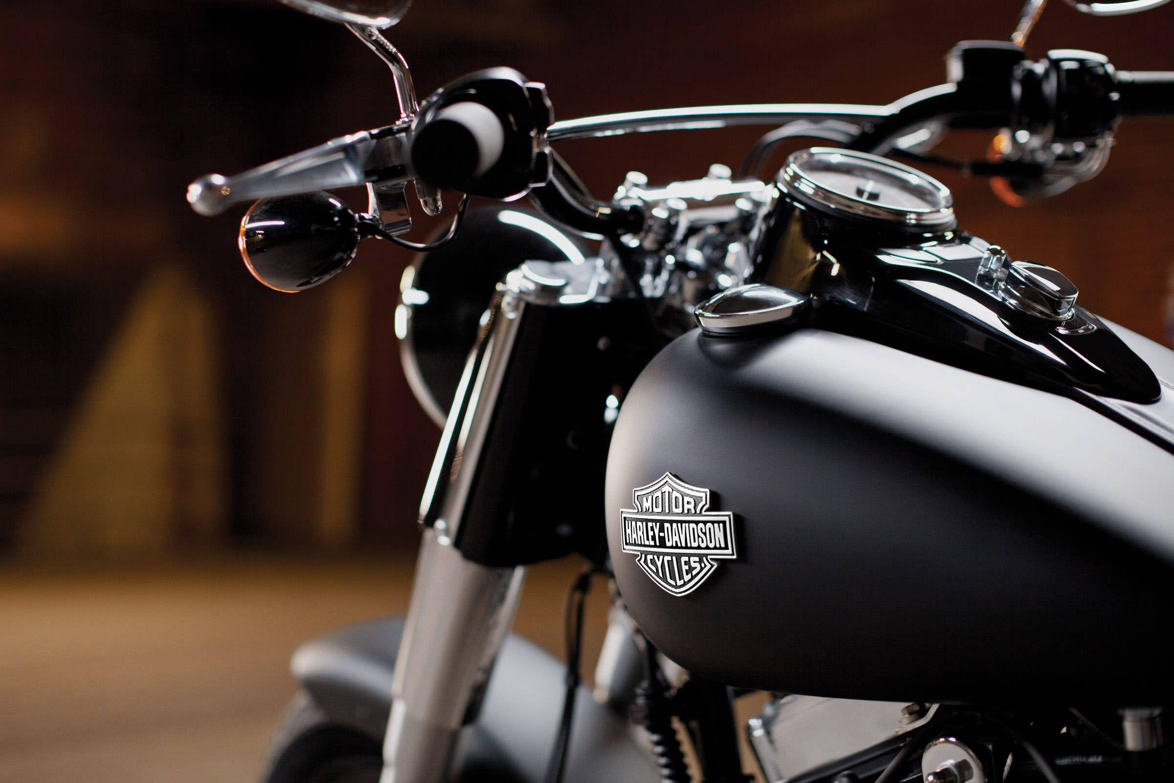 Harley Davidson Logo On Black Motorcycle