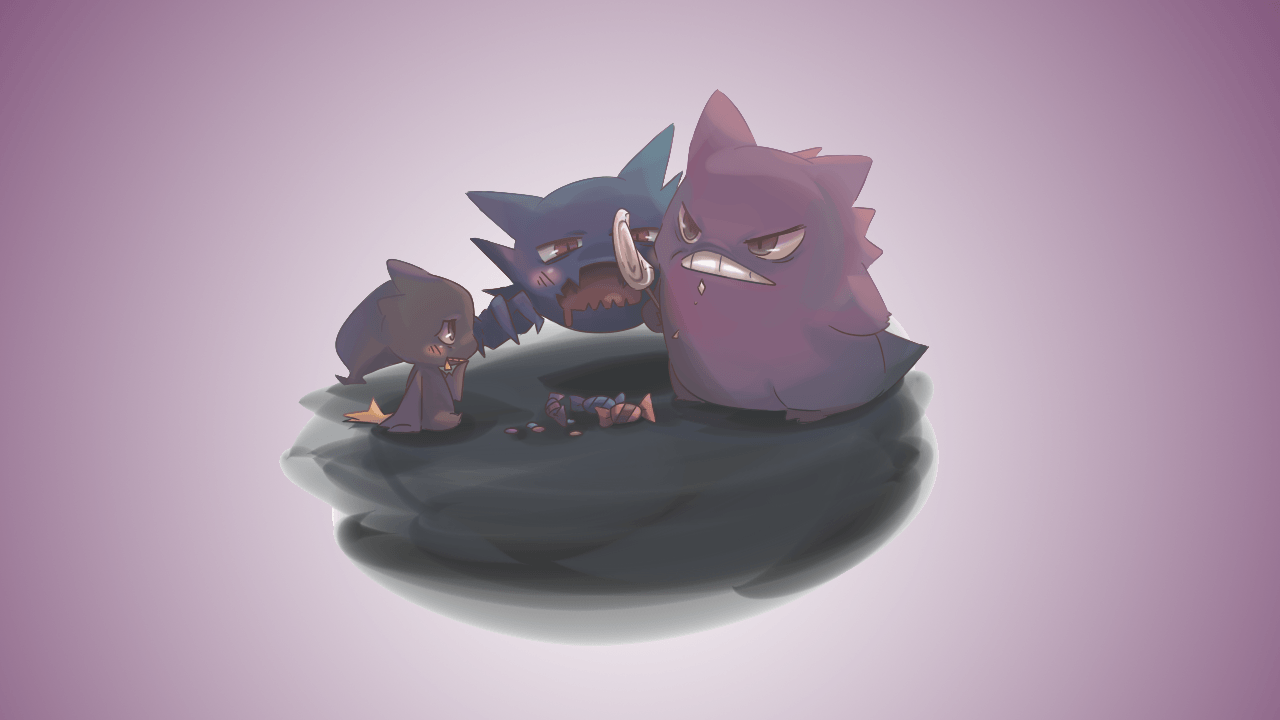 Banette Candies Gengar Haunter Lollipops Pkemon Purple