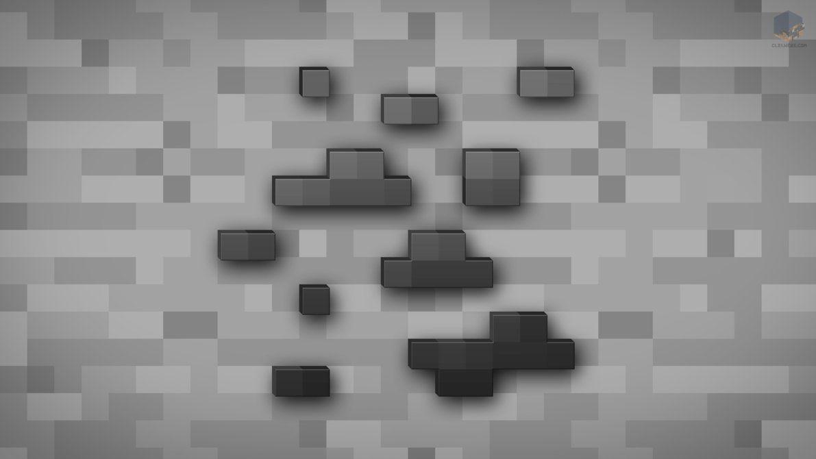 MineCraft Shaded Coal Ore Wallpaper