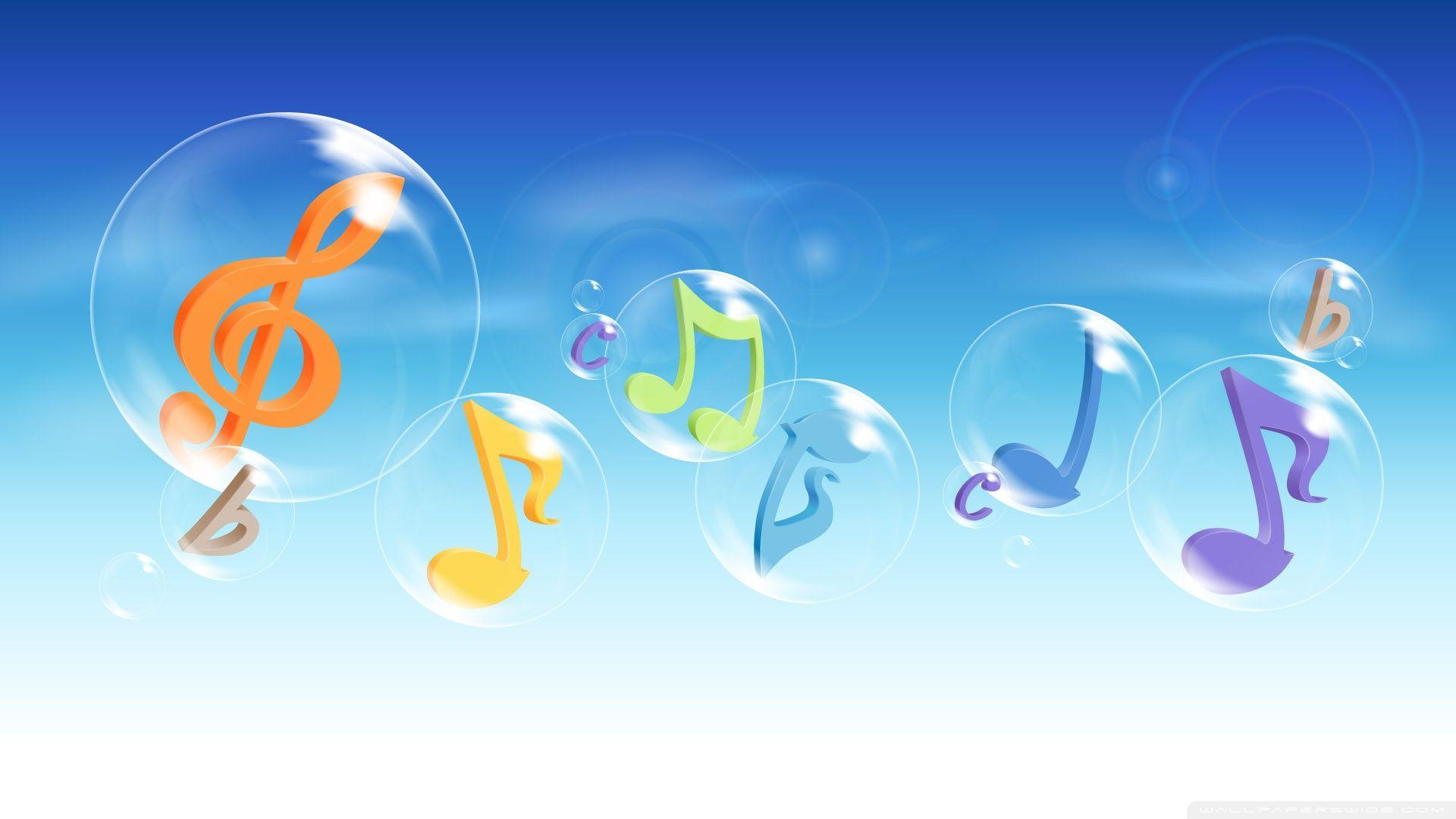 Colorful Musical Notes HD desktop wallpaper Widescreen High