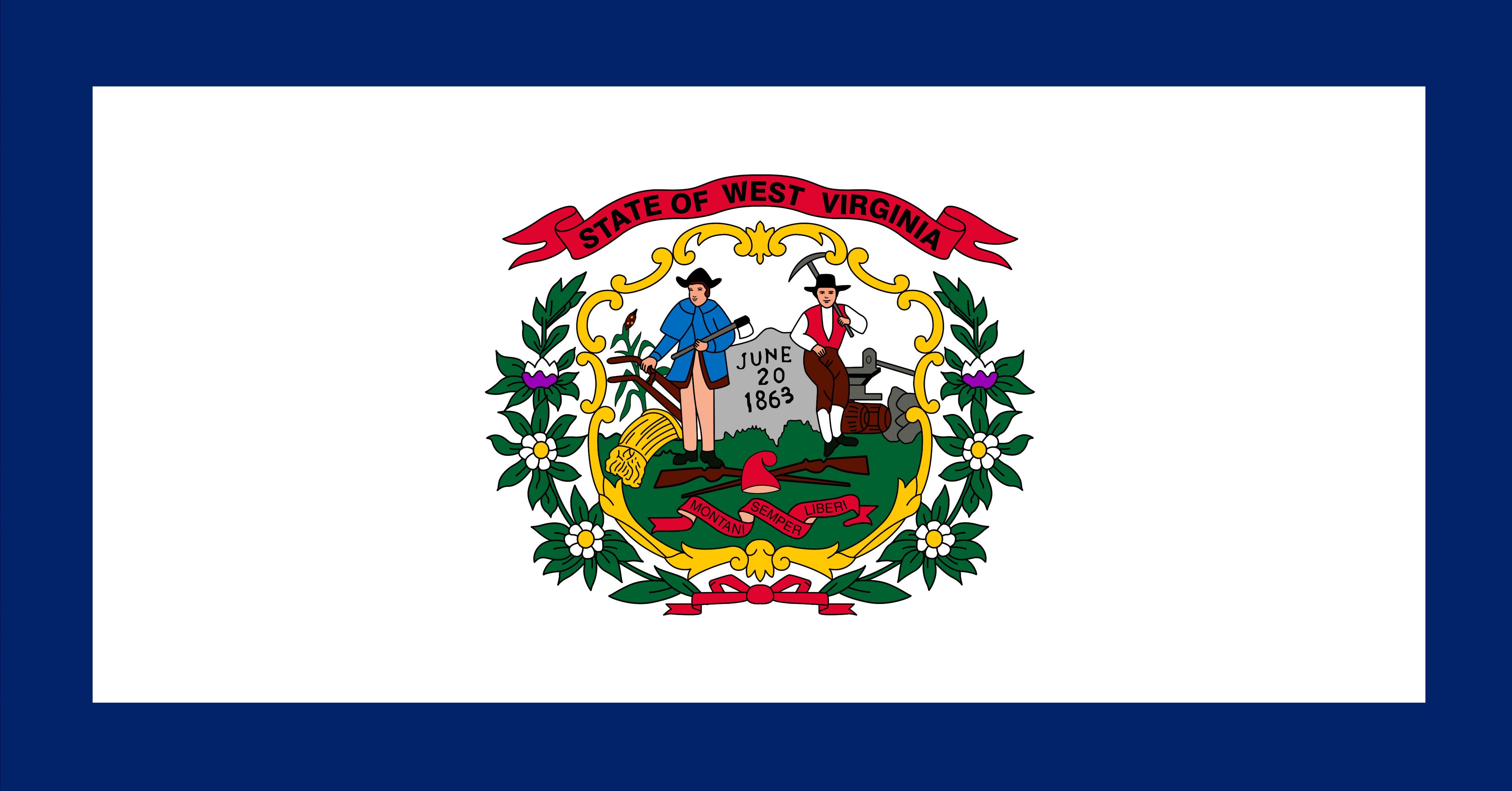 USA West Virginia Flag 4762x2493