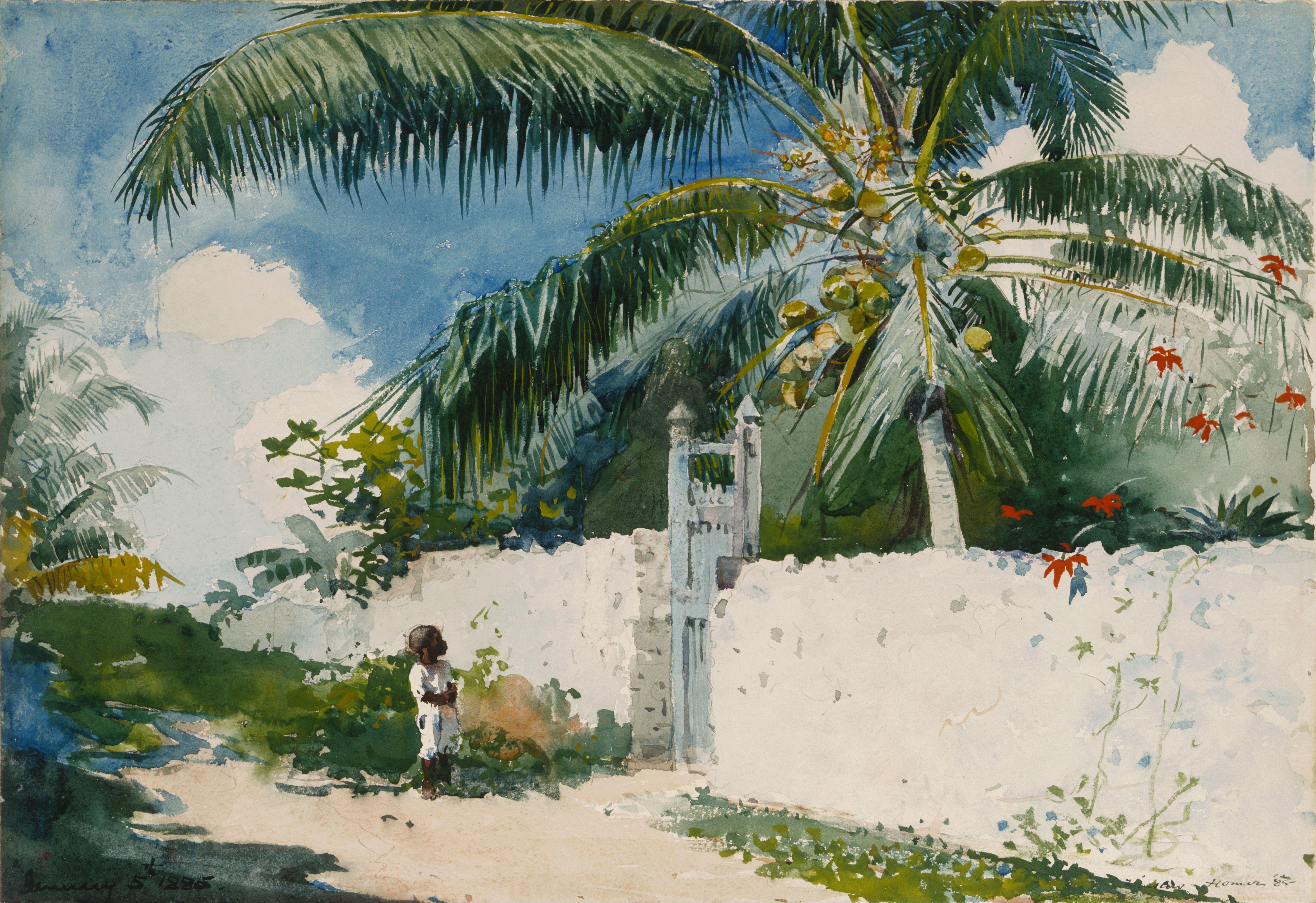 Winslow Homer Garden in Nassau. Wallpaper