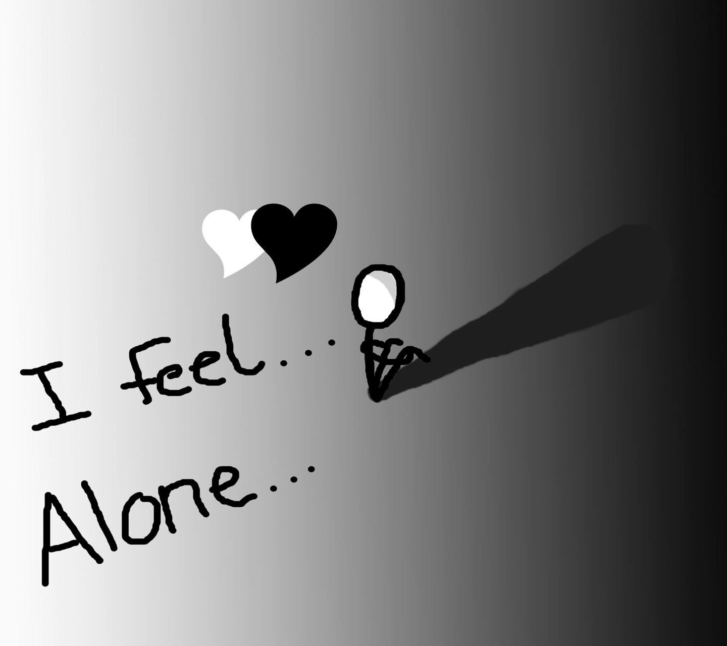 Sad alone quotes with wallpaper and image HD 1440x1280
