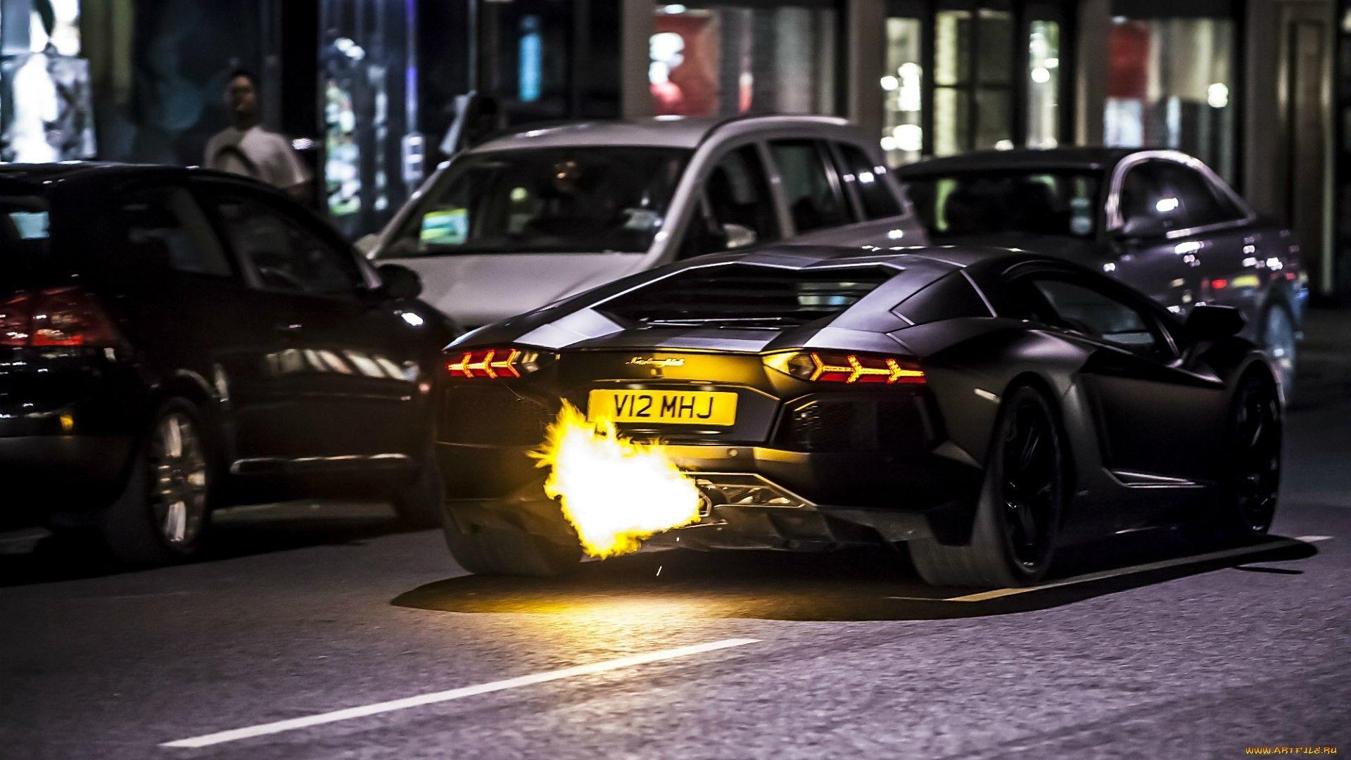 Lamborghini, exhaust, fire extinguishers, aventador, exhaust wrap