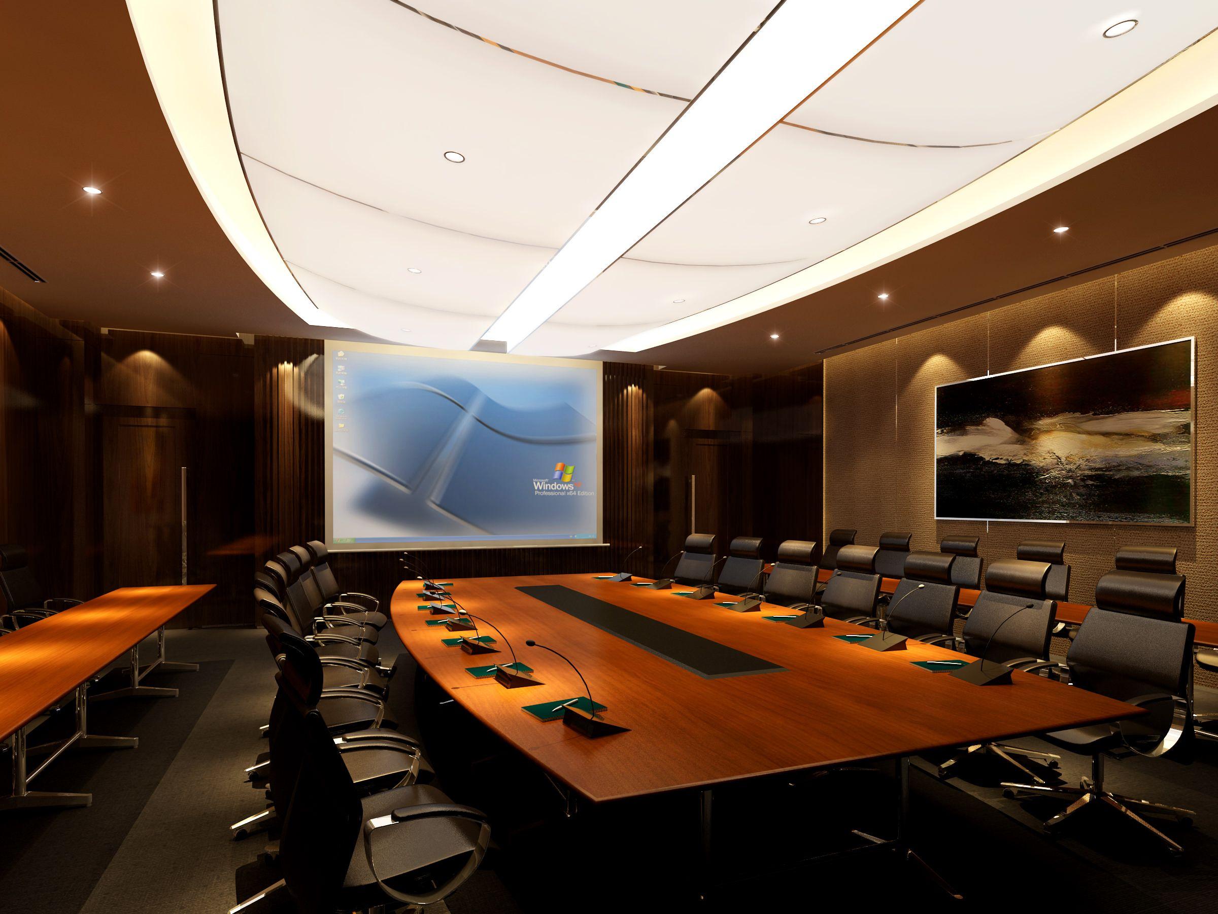 Conference Room with Projection Facilities 3D model MAX