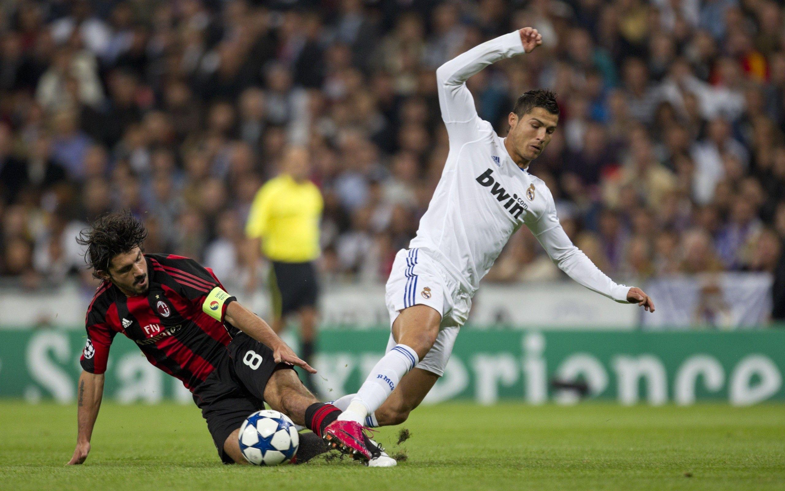 Cristiano Ronaldo and Gennaro Gattuso Football Player Wallpaper