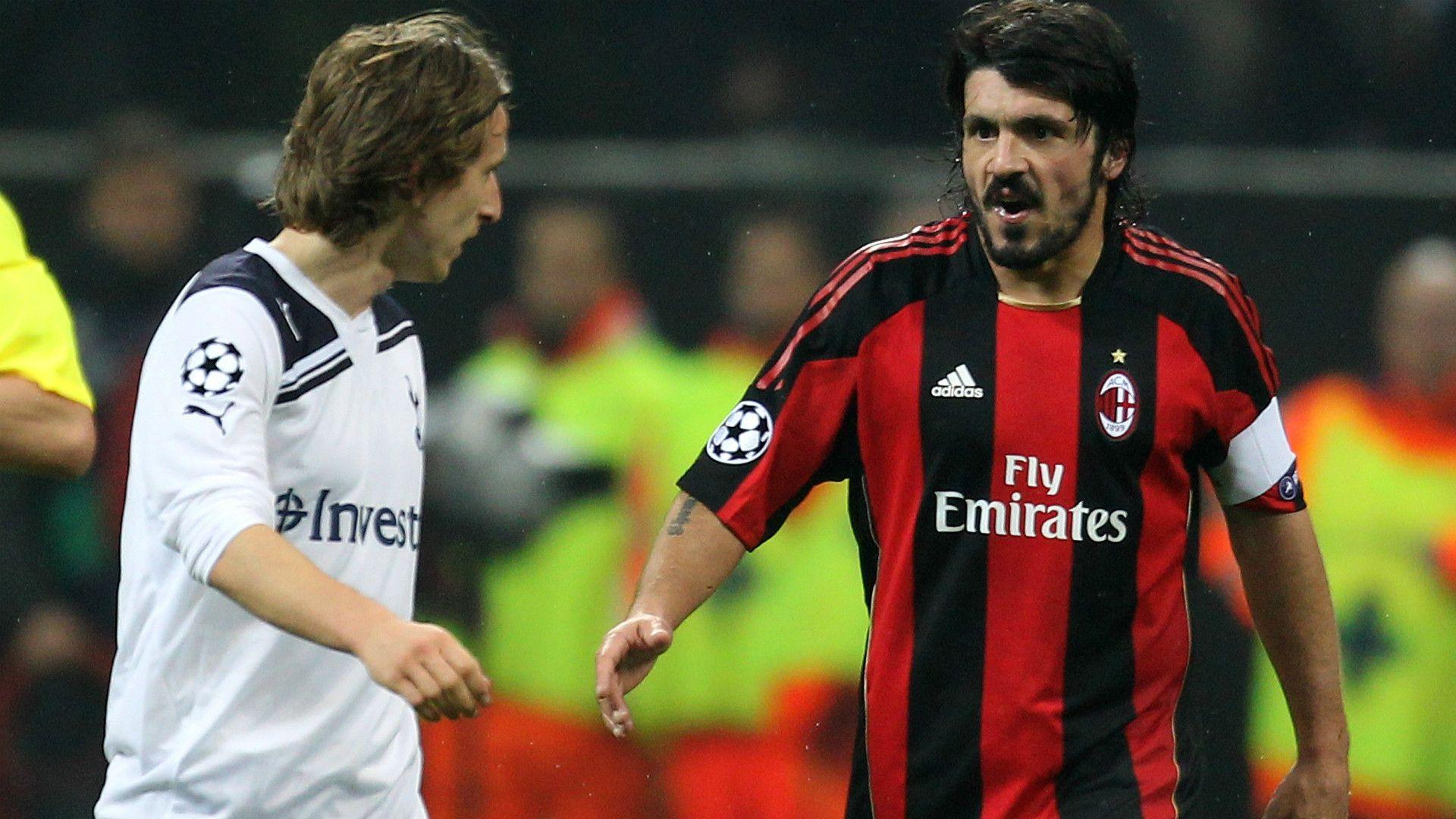 Gennaro Gattuso Luka Modric AC Milan Tottenham