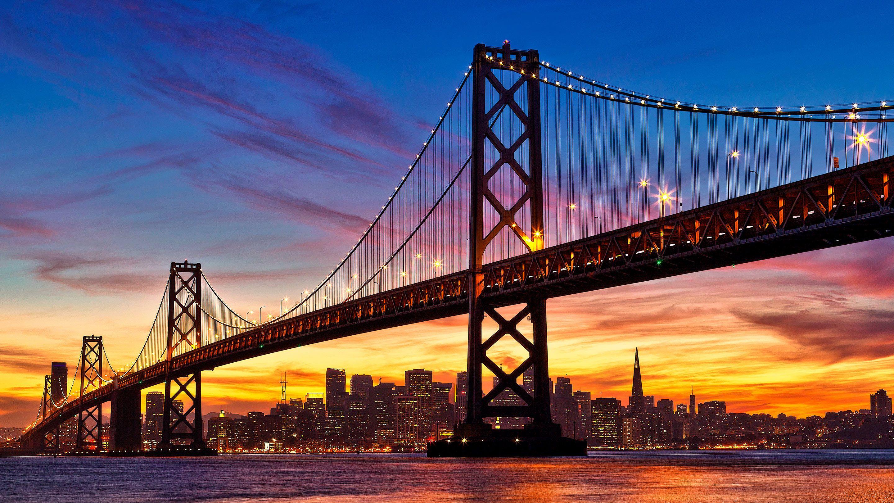 Just Before Sunrise in San Francisco Bay Bridge for Nature