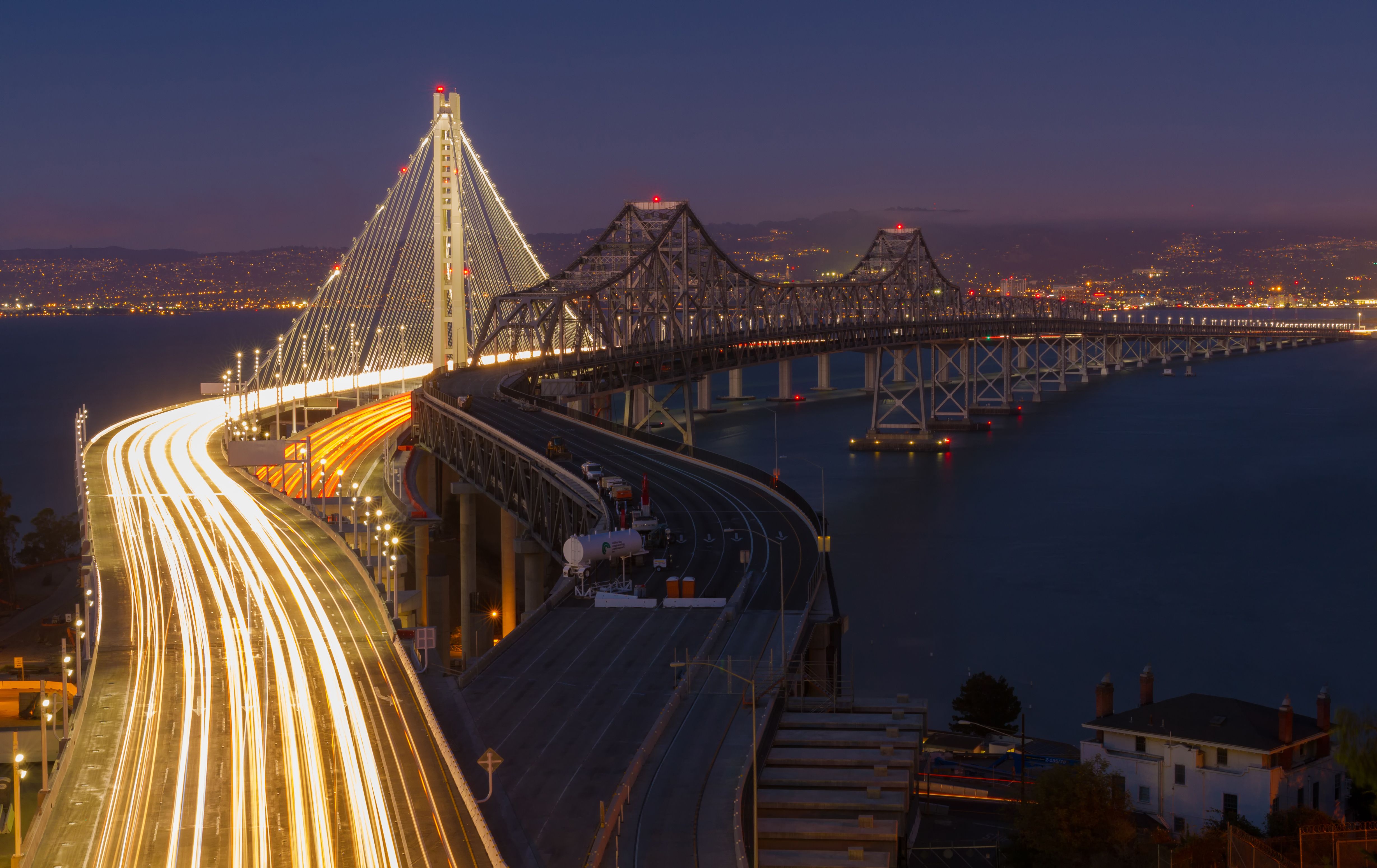 San Francisco–Oakland Bay Bridge- New and Old