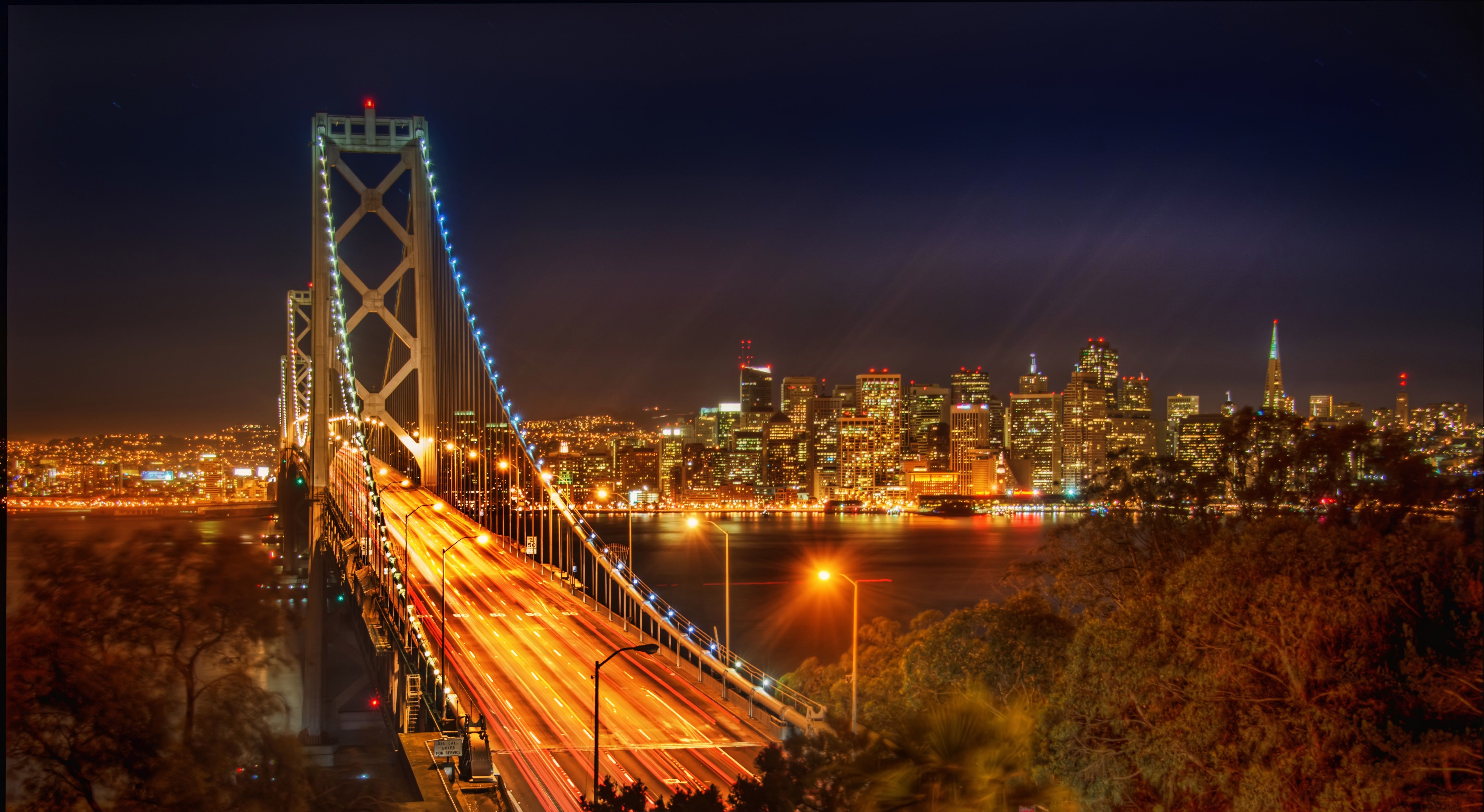 Wallpaper Bay Bridge, San Francisco, Skyline, 4K, World