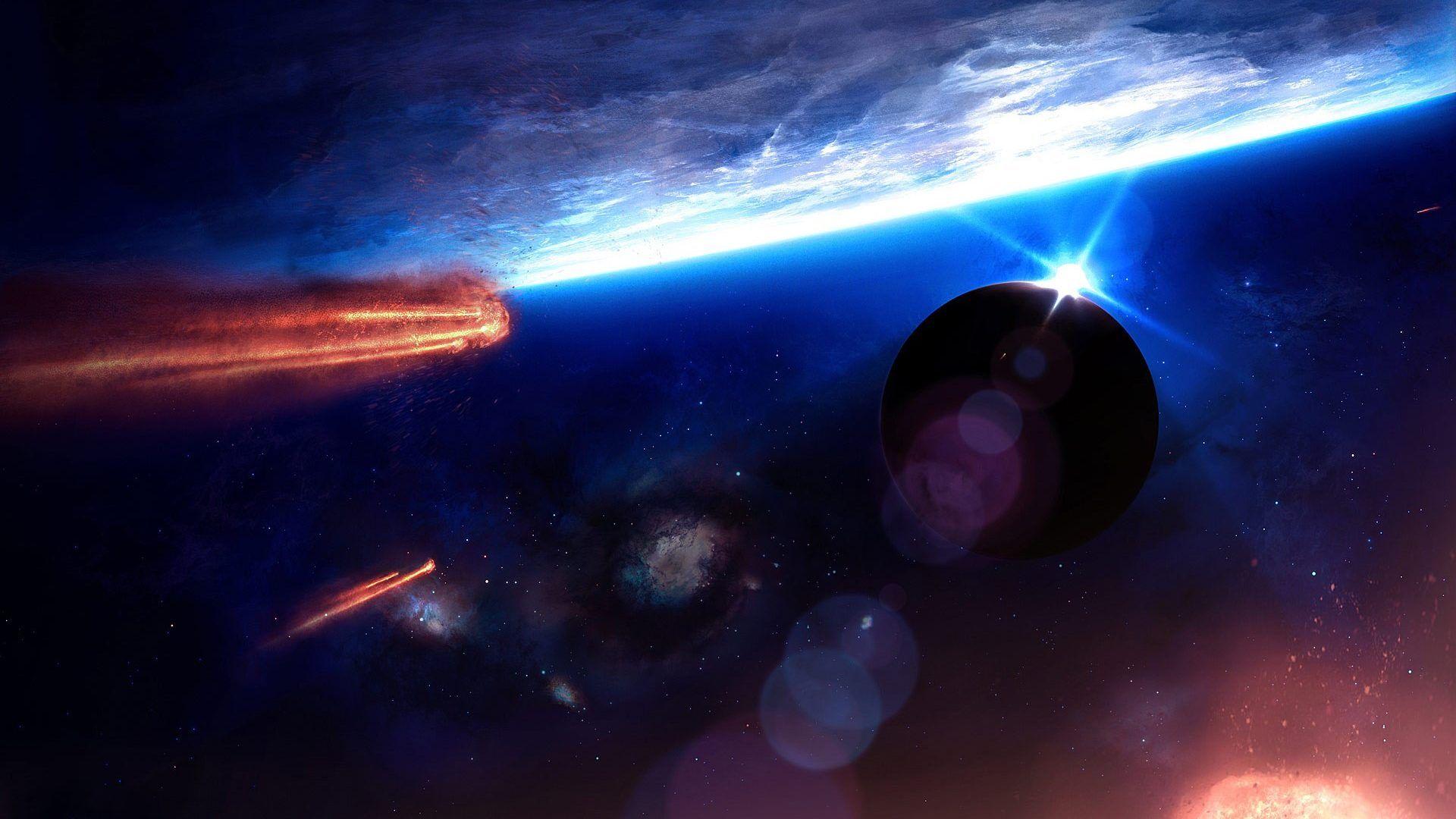Space: Planets Digital Paintings Stars Comets Asteroids Nebula Art