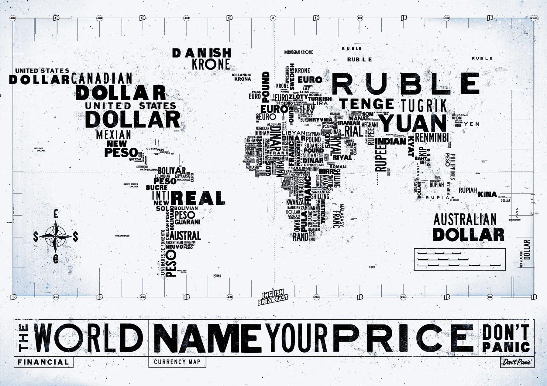 money, world, typography, dollar bills, world map, currency, price