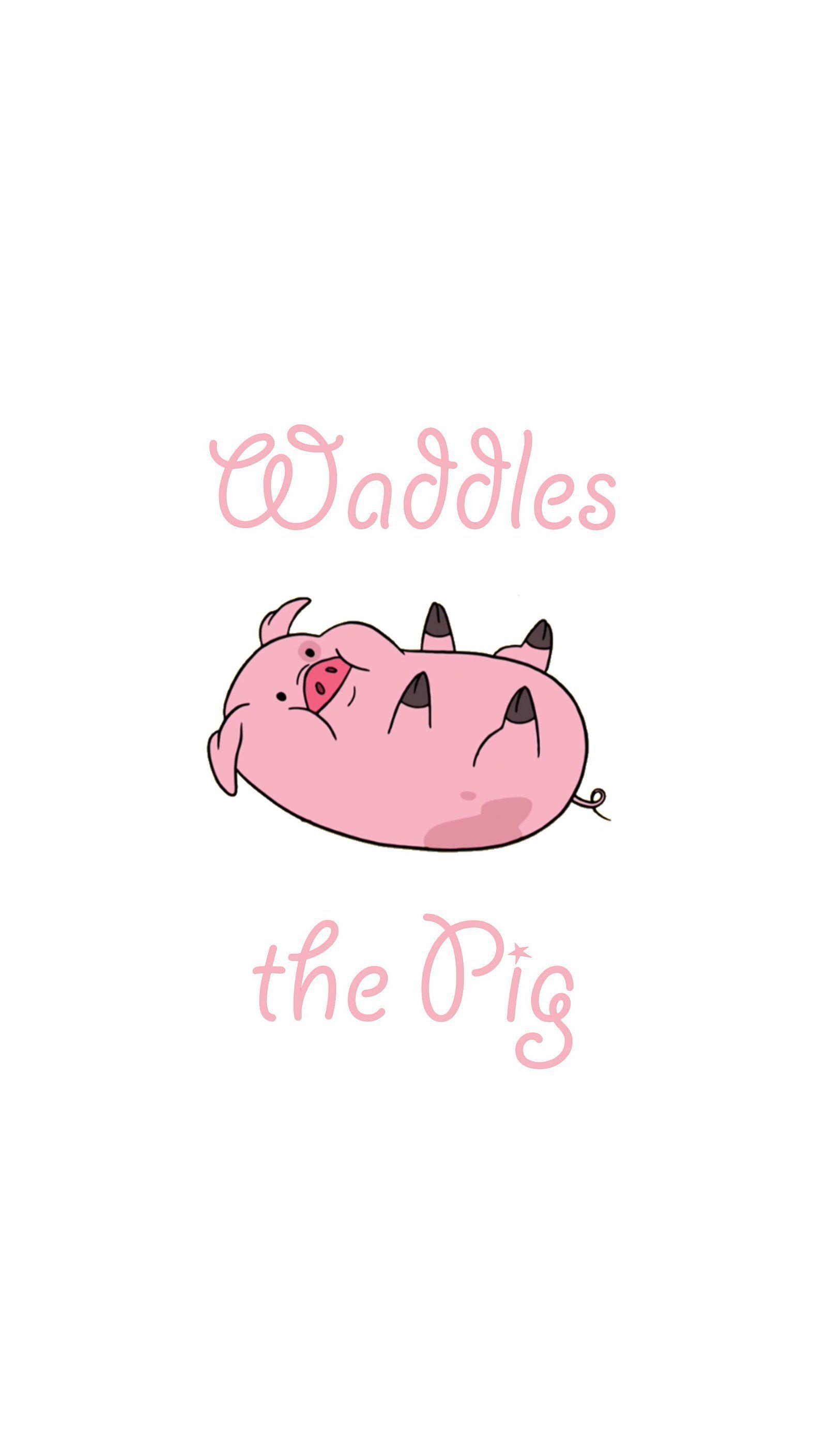 Waddles the Pig iPhone Wallpaper