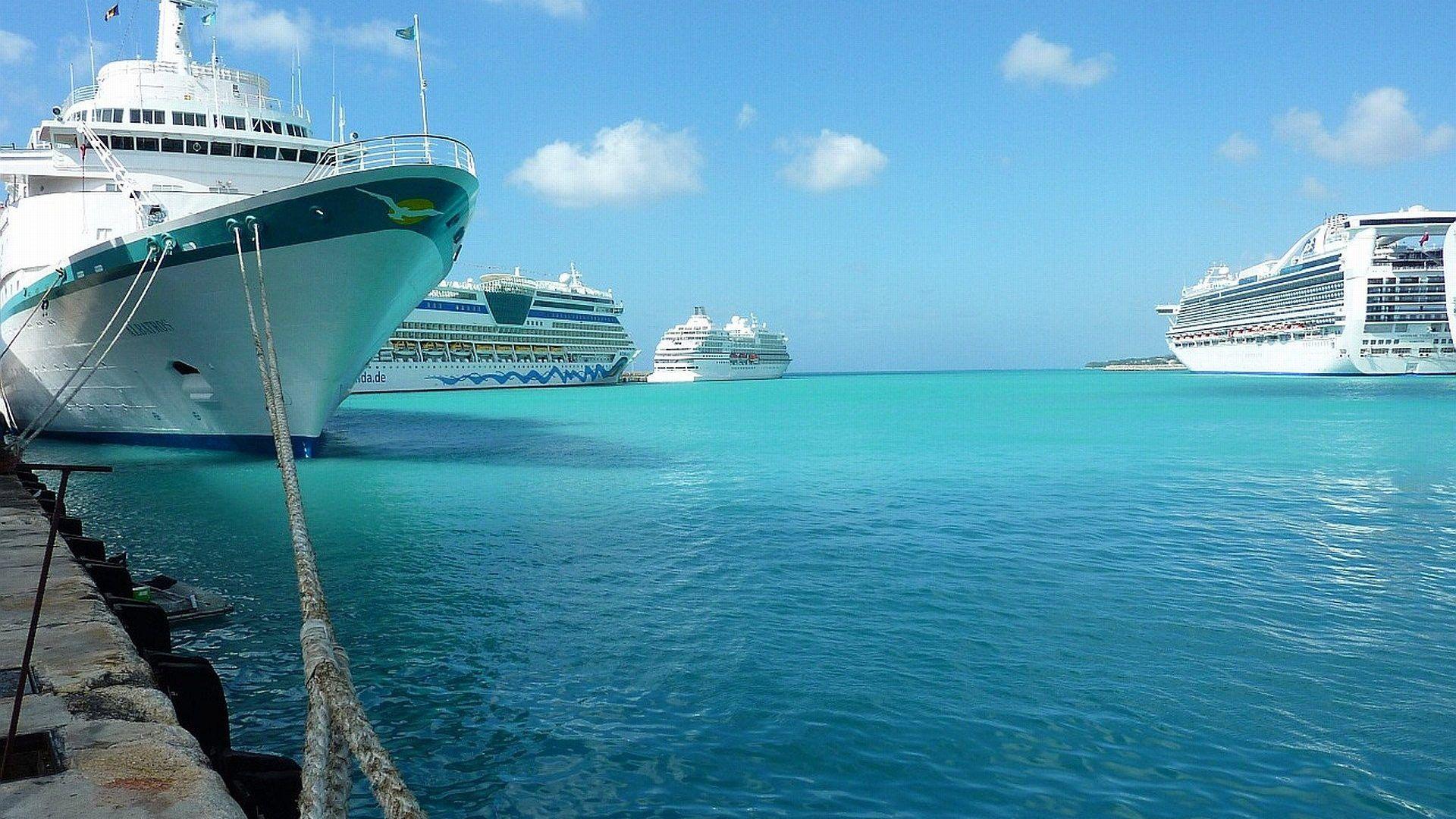 Sea Ocean: Ships Water Albatros Barbados Port Bridgetown Caribic