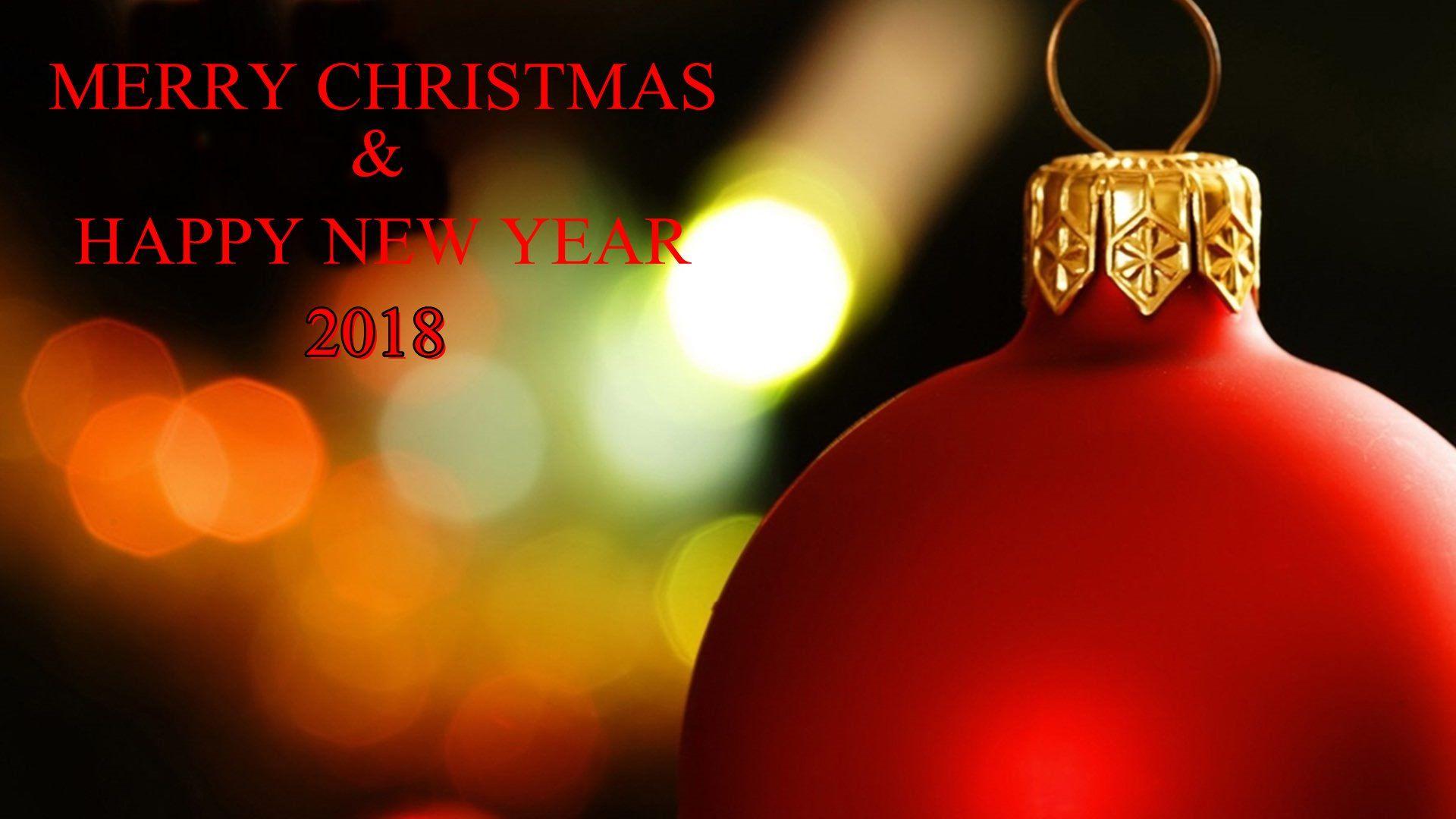 Happy New Year Merry Christmas HD Wallpaper