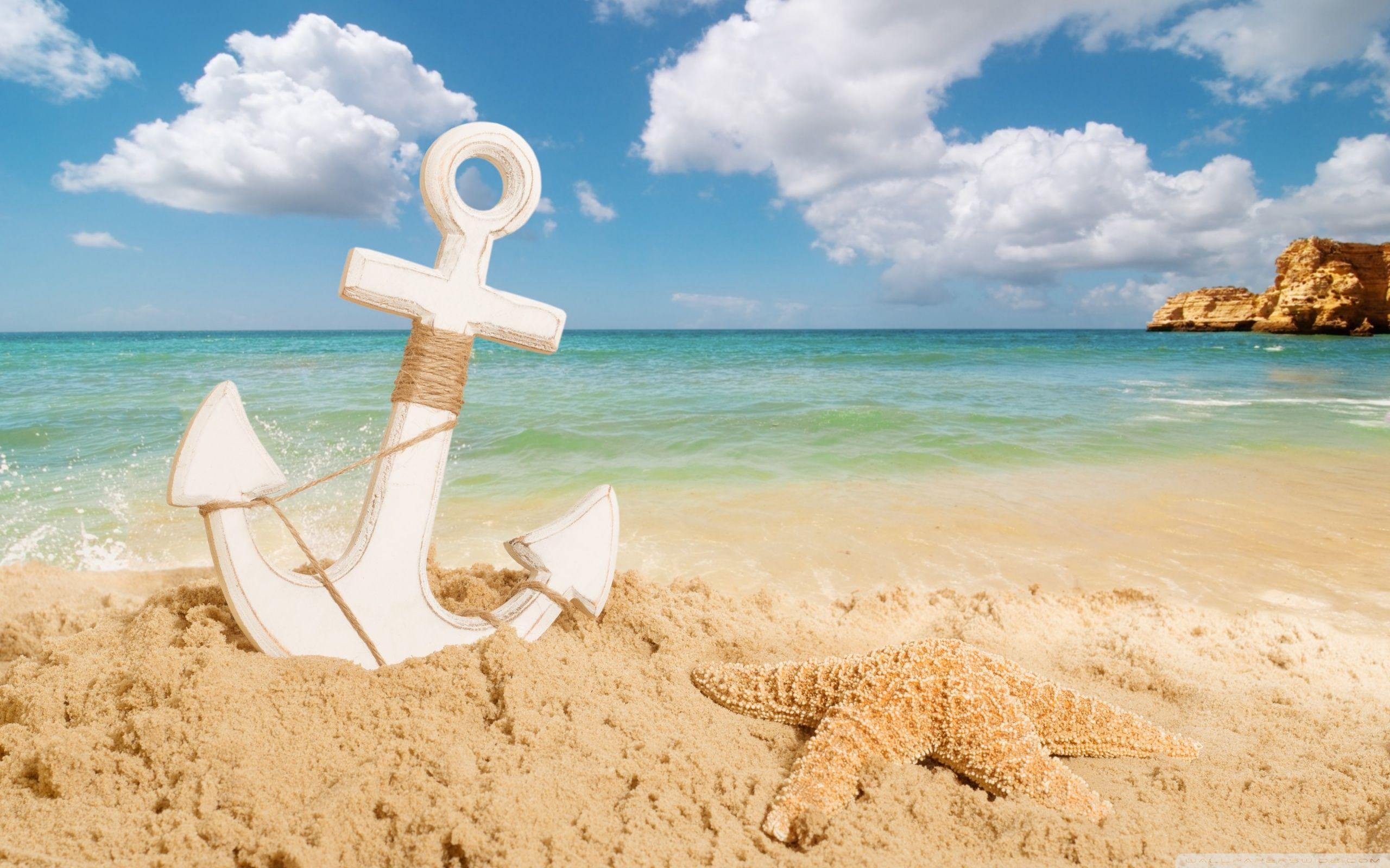 Anchor On The Beach ❤ 4K HD Desktop Wallpaper for 4K Ultra HD TV