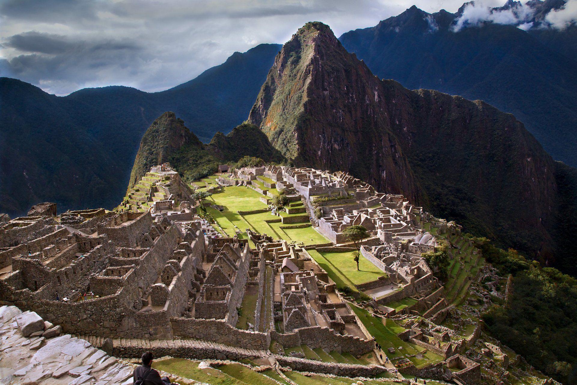 machu picchu peru sky mountain inca ruins ruins town HD wallpaper