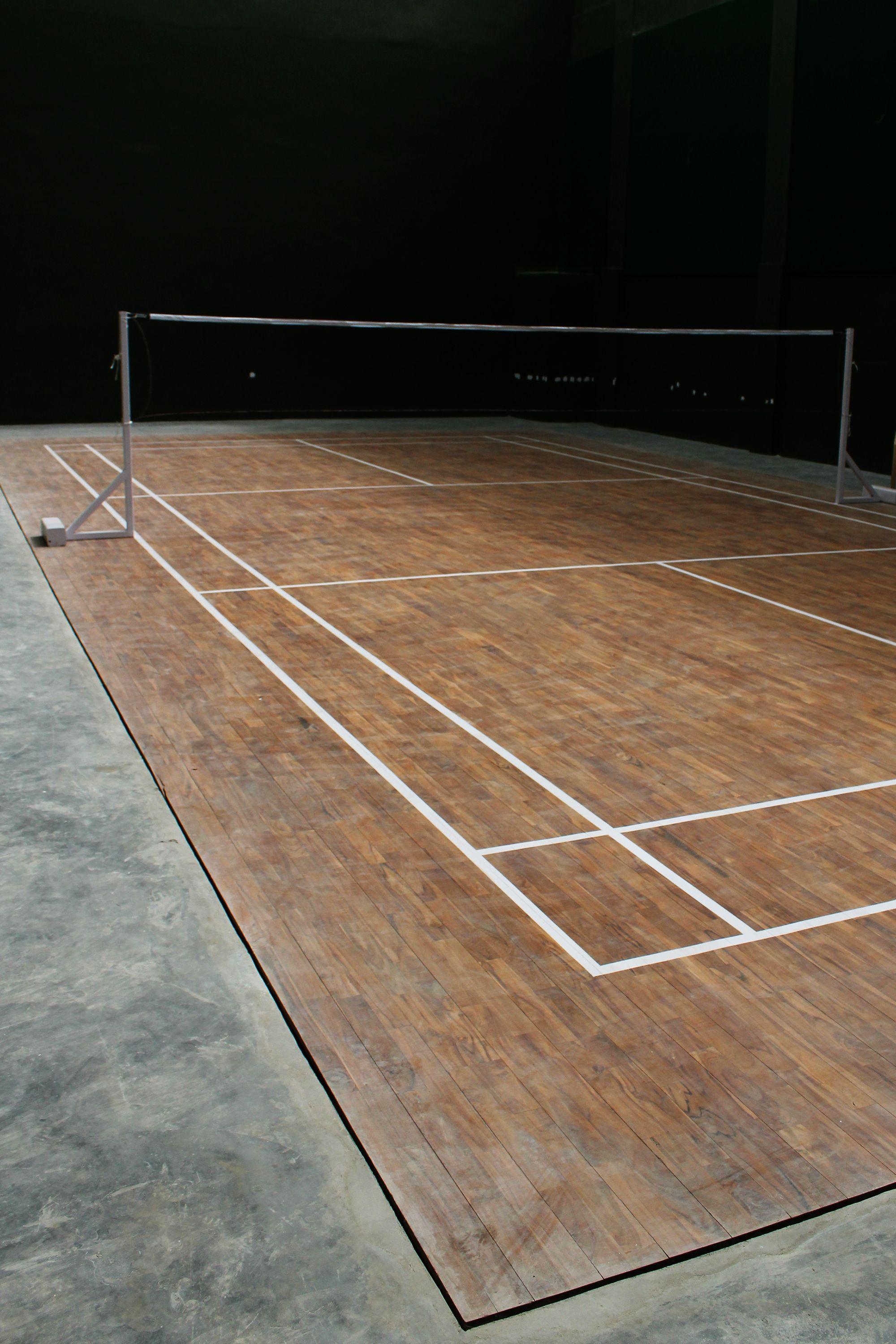 Wood Surface Badminton Court