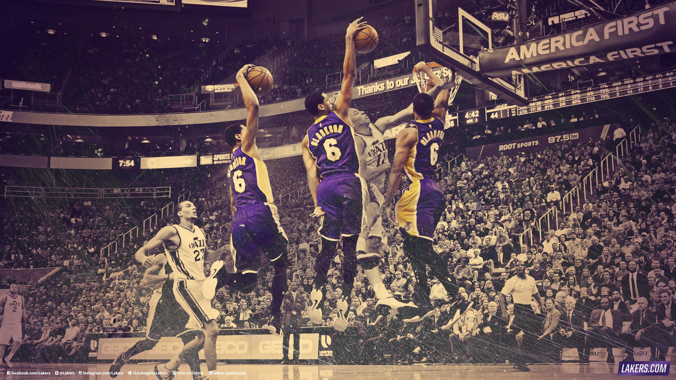 Jordan Clarkson Dunk Lakers Wallpaper Wallpaper HD