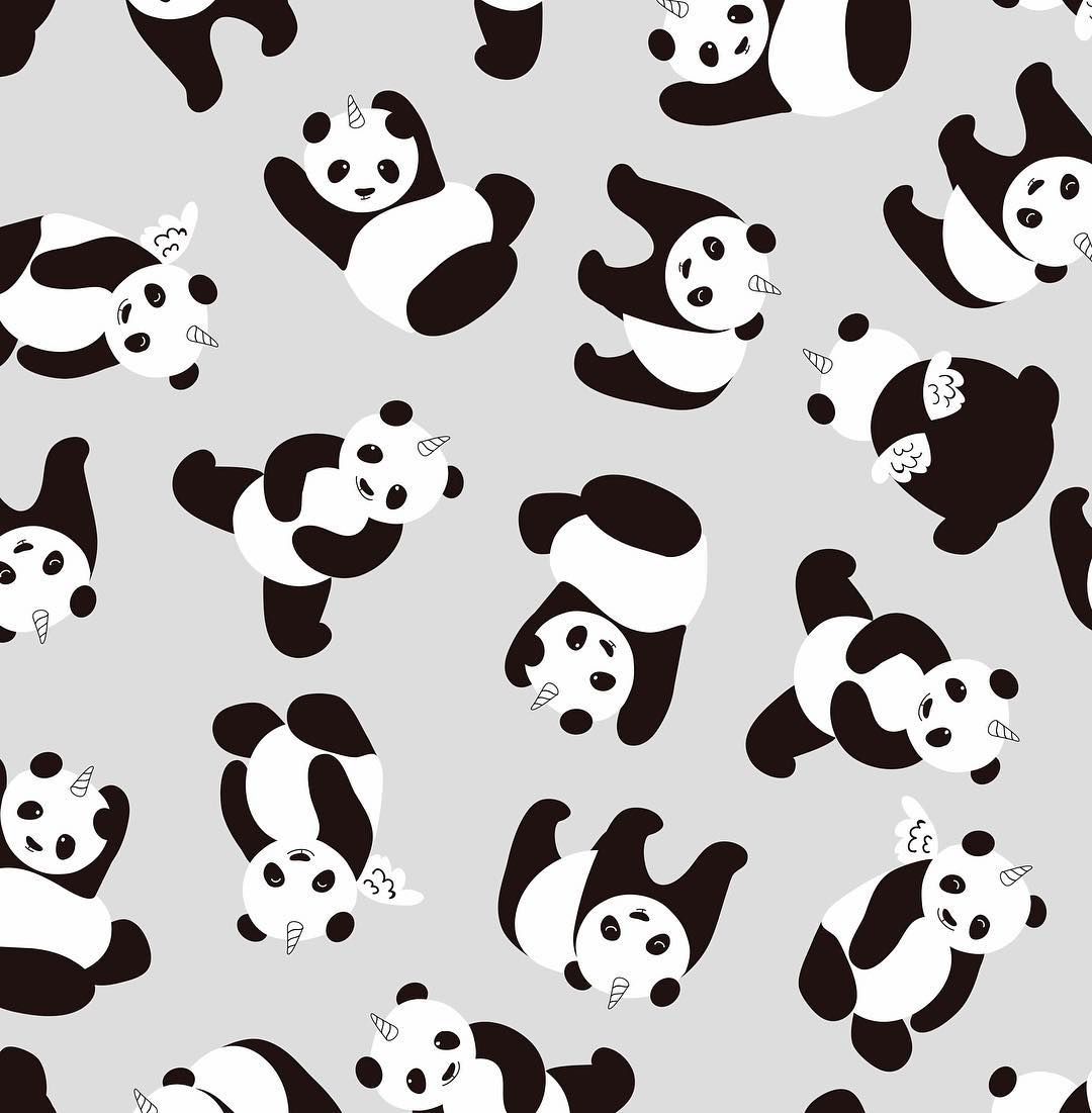 Estampado pandicorn. ·Animals·. Panda, Unicorns