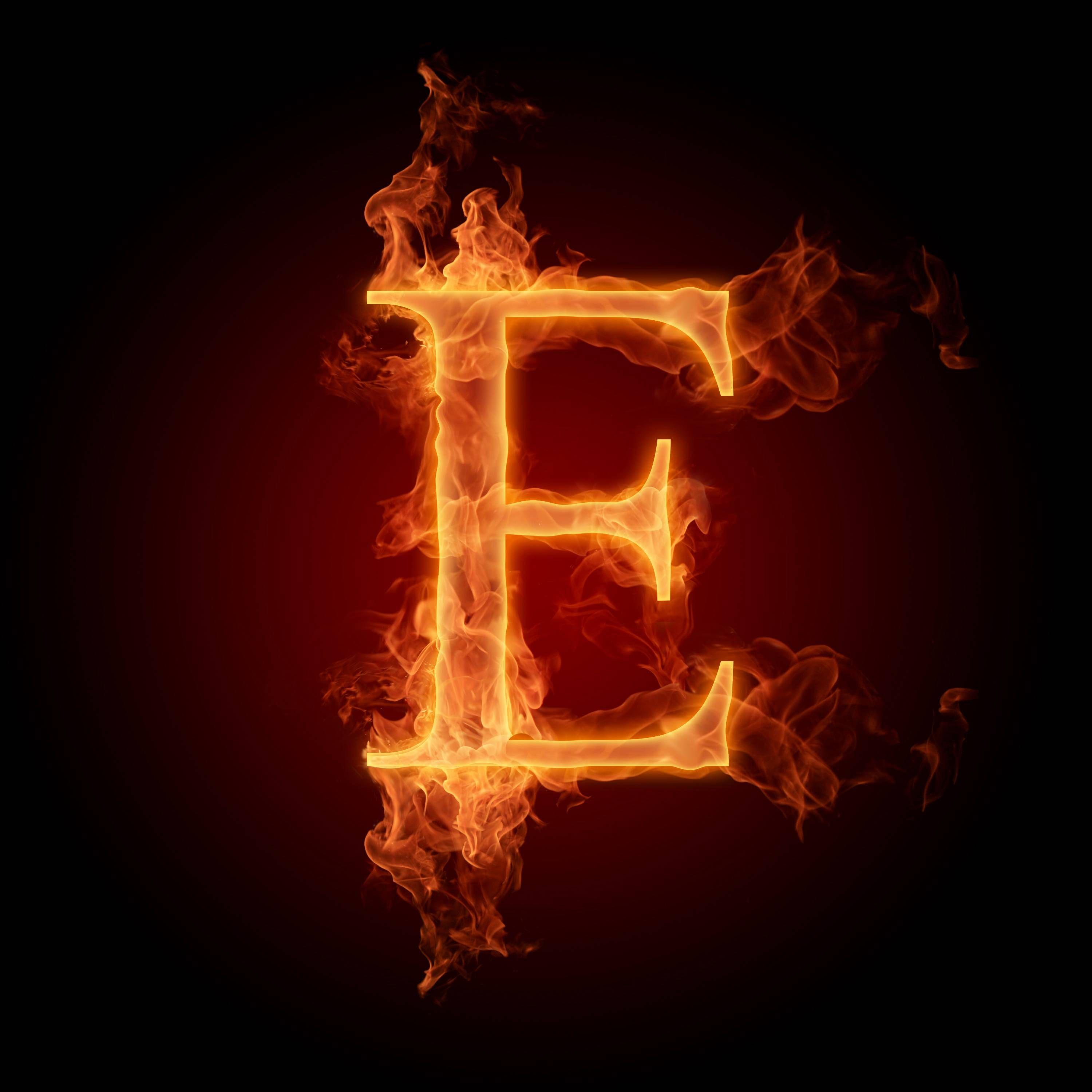 E Fire Letters Hd. Sketch Universe