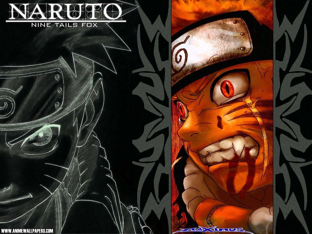 Naruto transformation to the Nine Tailed Fox. Naruto