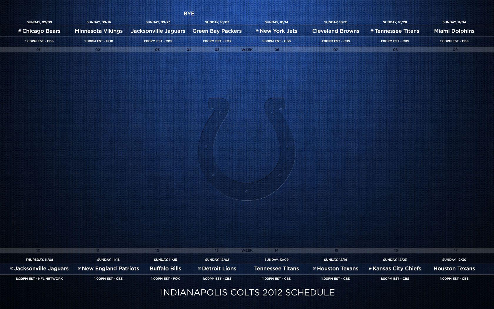 I think someone messed up on this Colts Schedule Wallpaper. IGN