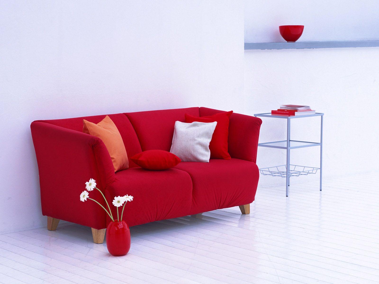 Red couch wallpaper and image, picture, photo