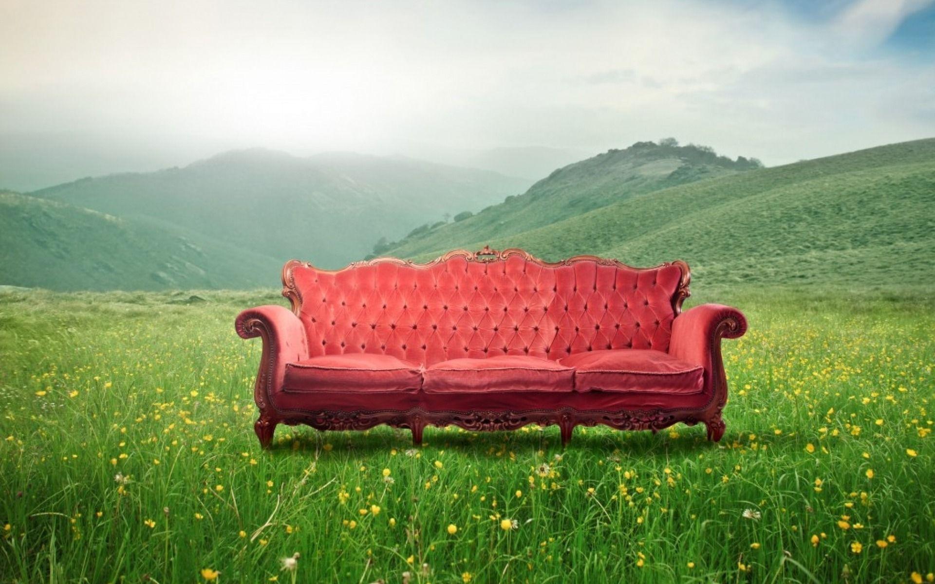 Red Couch wallpaper. Red Couch