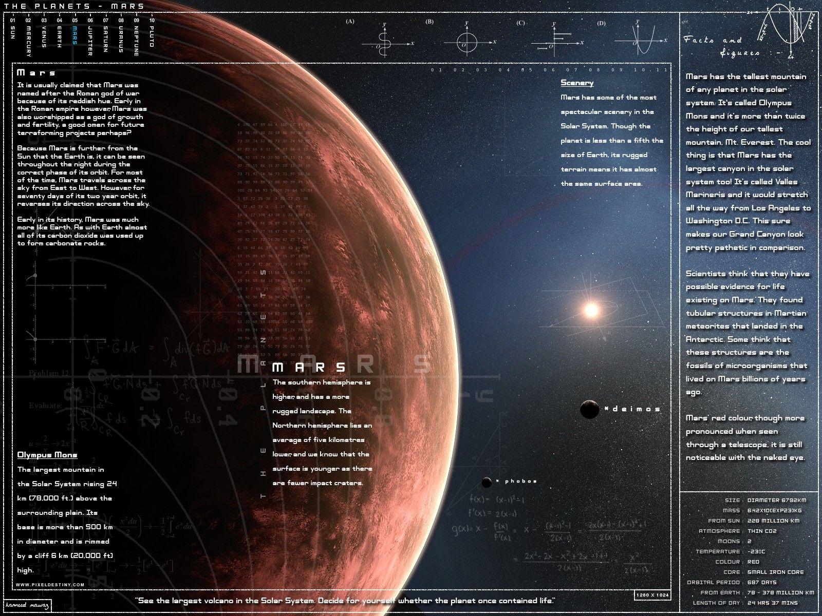 infographics, Planet, Mars Wallpaper HD / Desktop and Mobile