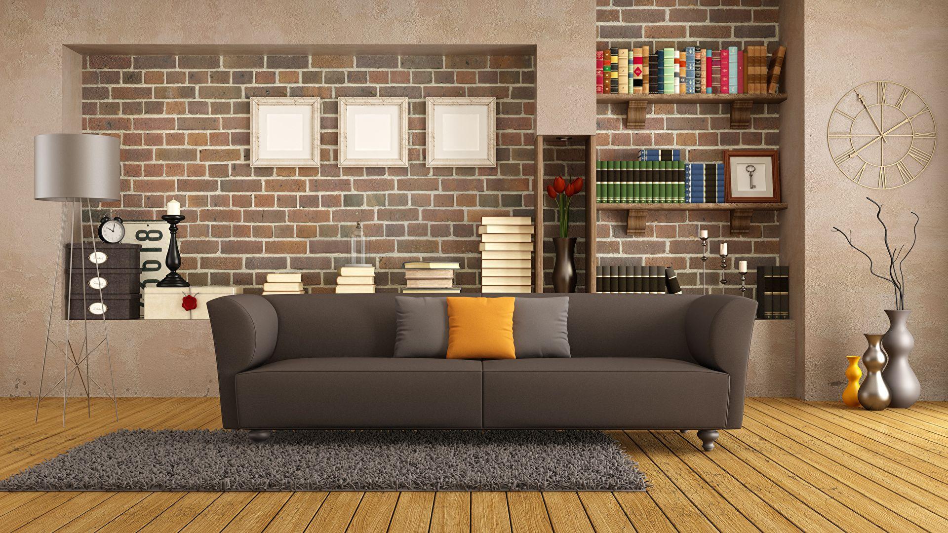 Wallpaper 3D Graphics Room Interior Sofa 1920x1080