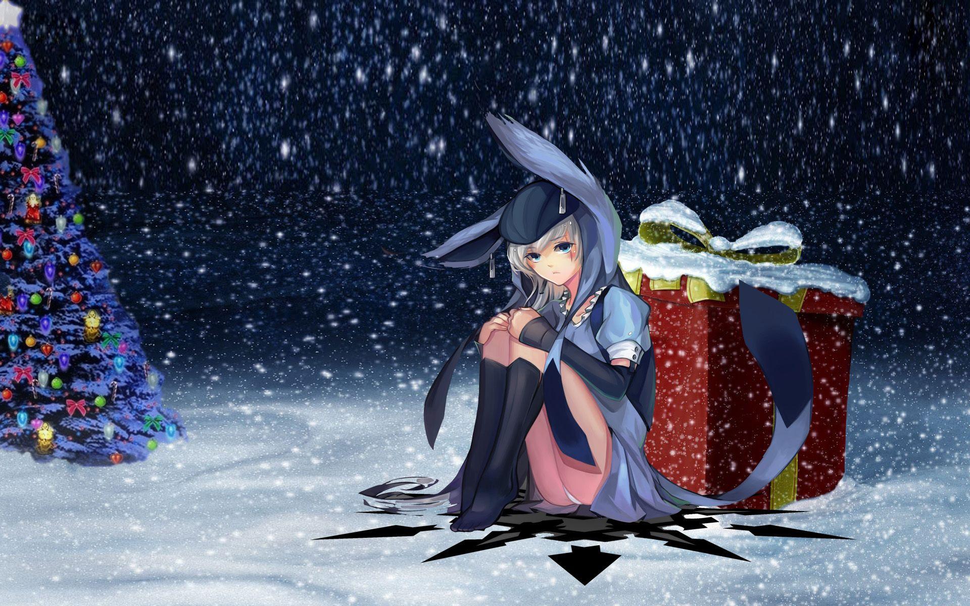 Anime Christmas Girl Wallpaperx1200