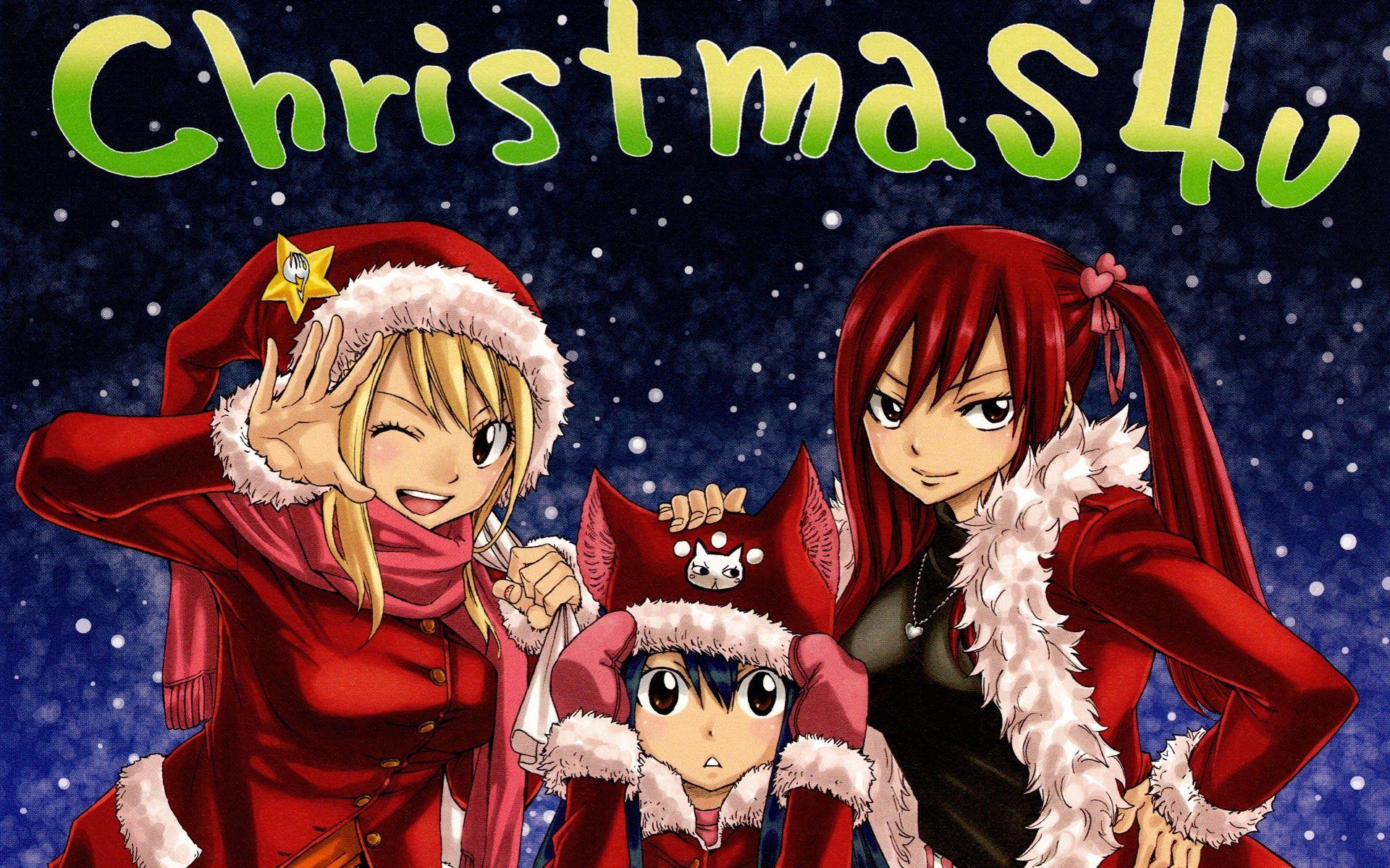 fairy tail anime christmas wallpapers hd download backgrounds image
