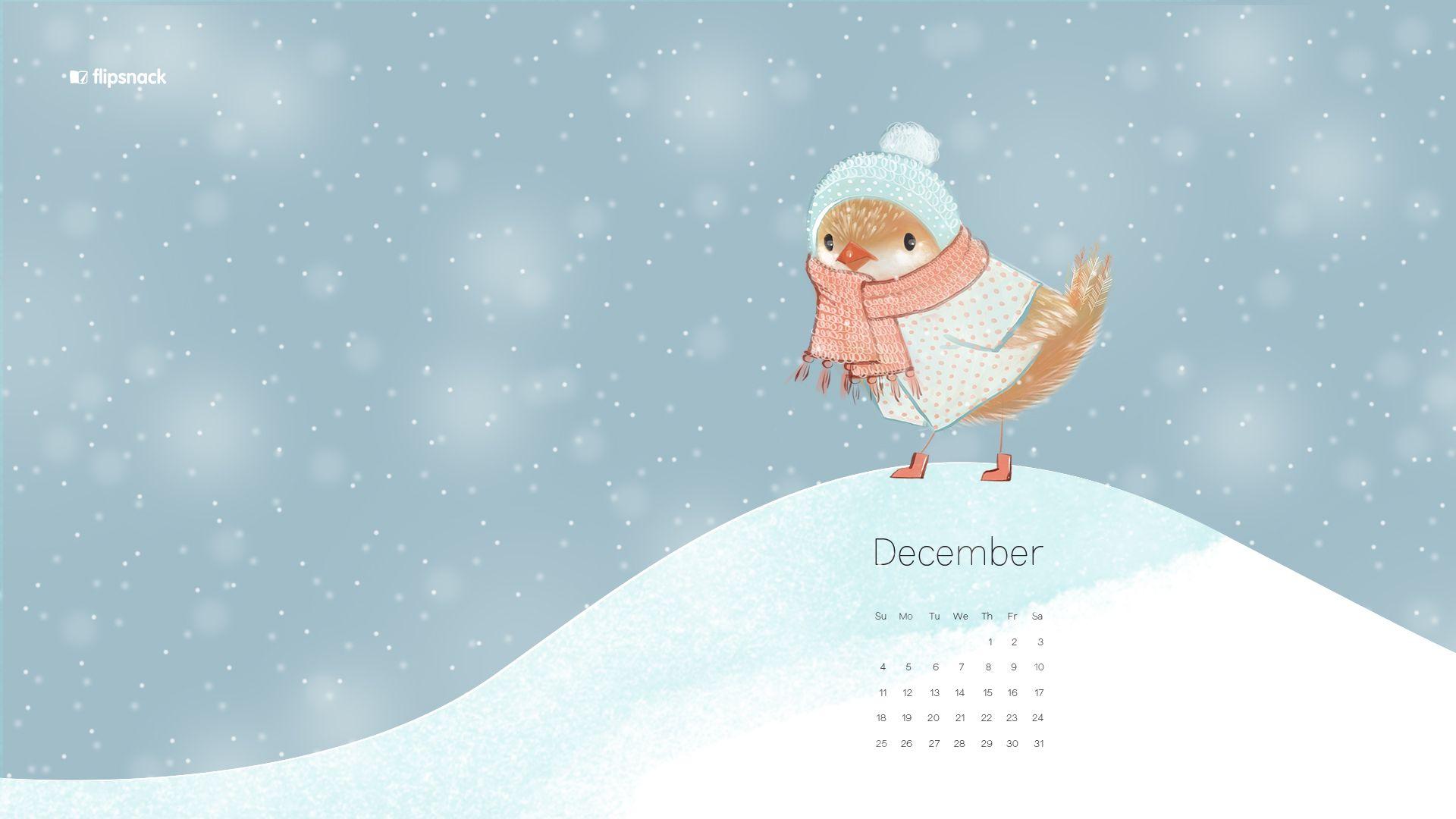 December 2016 calendar background
