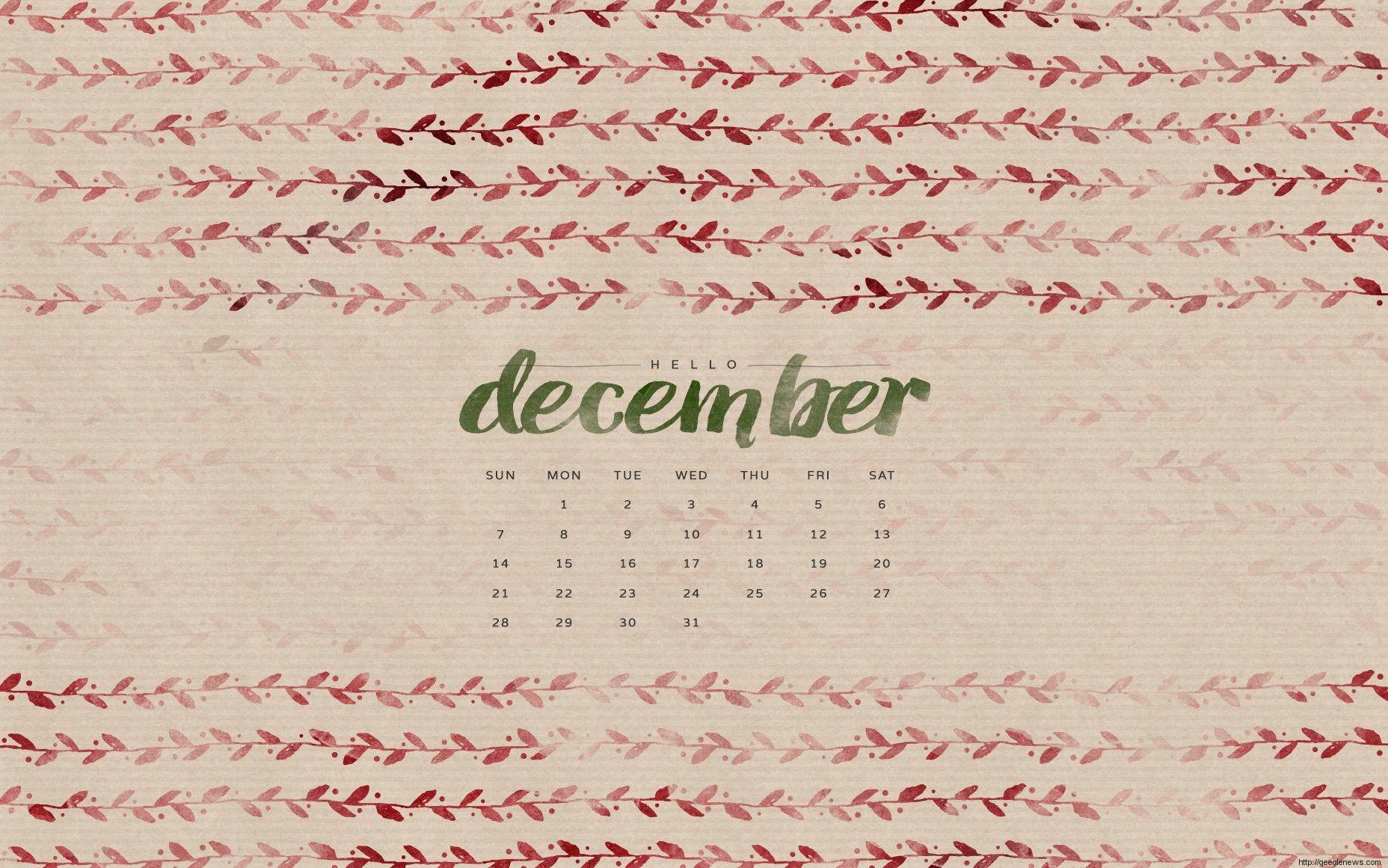 Image Gallery of December Calendar 2017 Wallpaper
