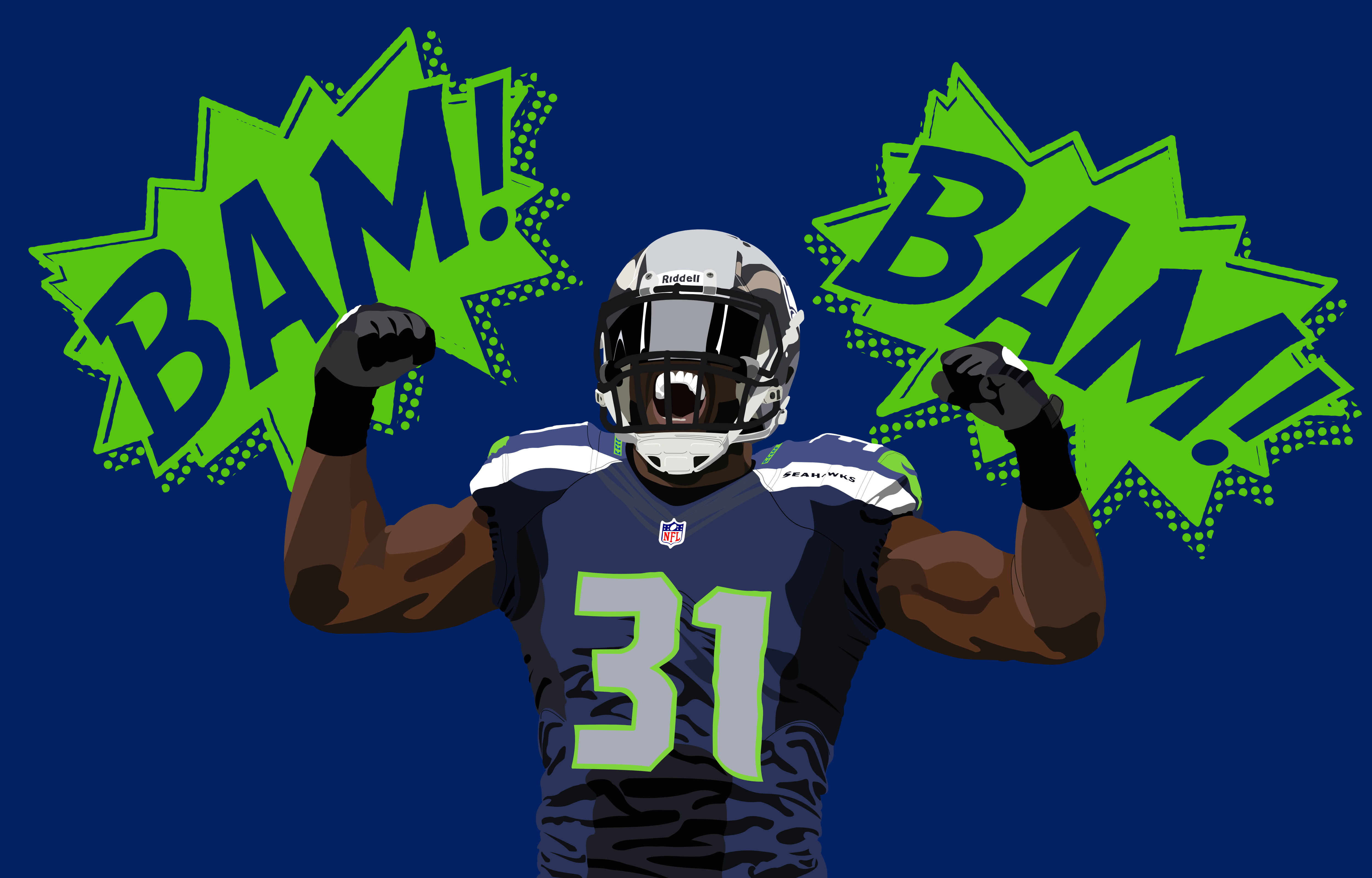 Kam Chancellor Wallpapers  Top Free Kam Chancellor Backgrounds   WallpaperAccess