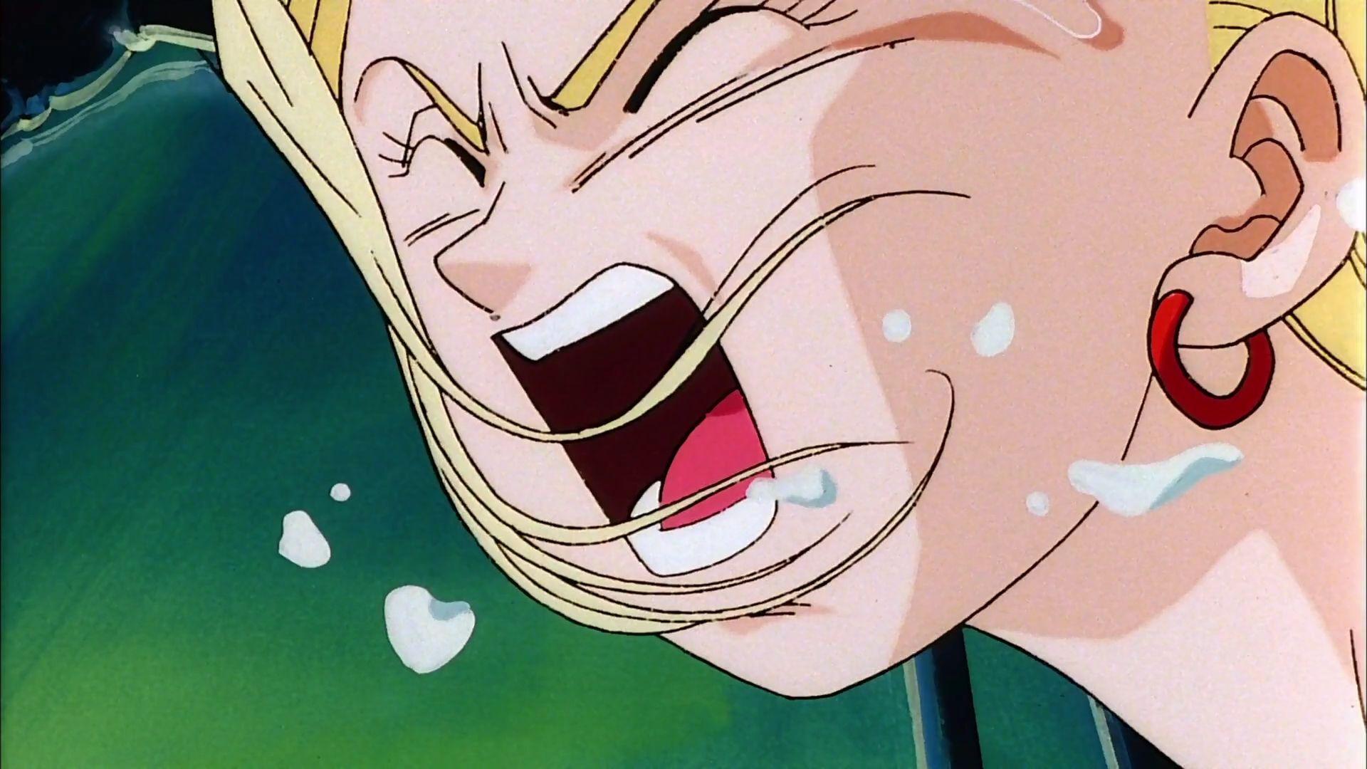Android 18 punched in the back