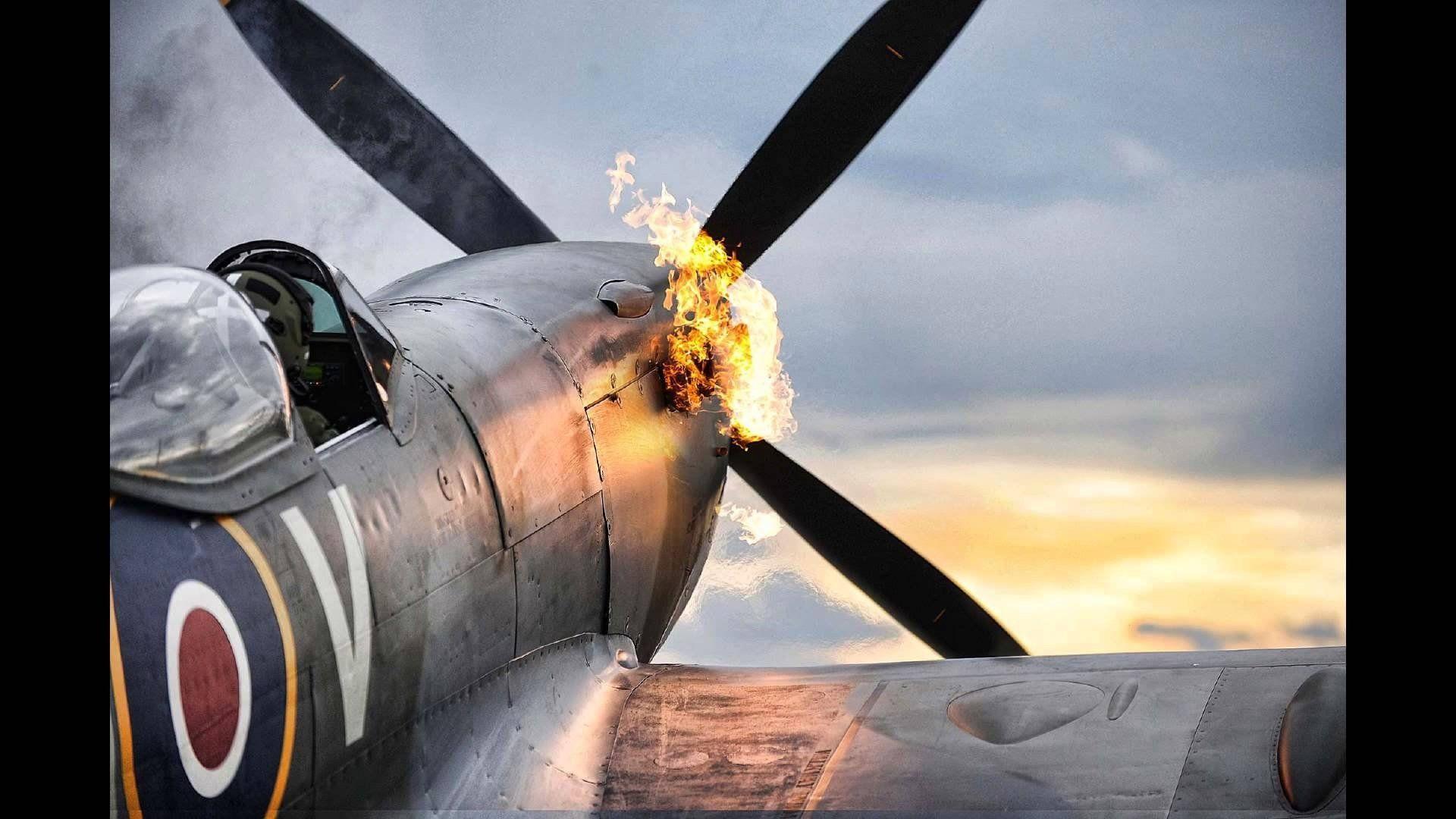 Spitfire Planes World War II Flame