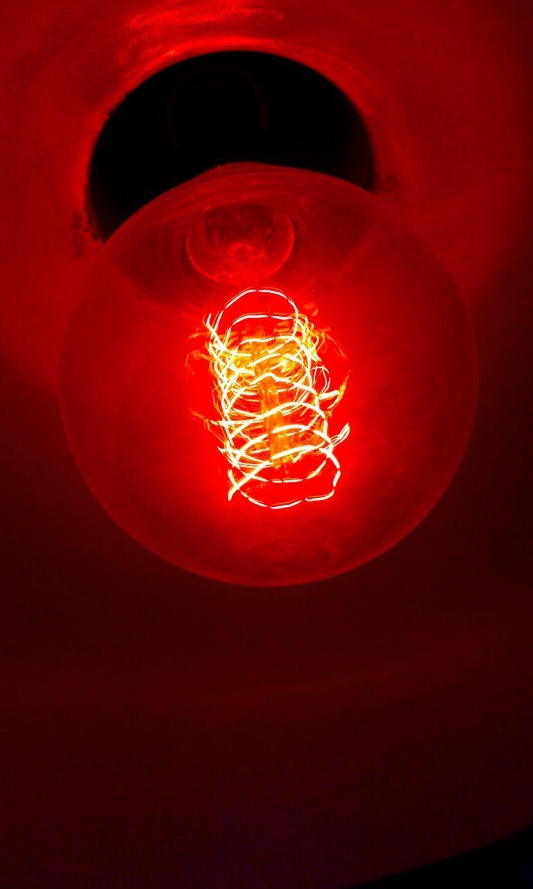 Red Light Bulb Wallpaper For IPhone 5 5s, IPhone 6 & 6 Plus