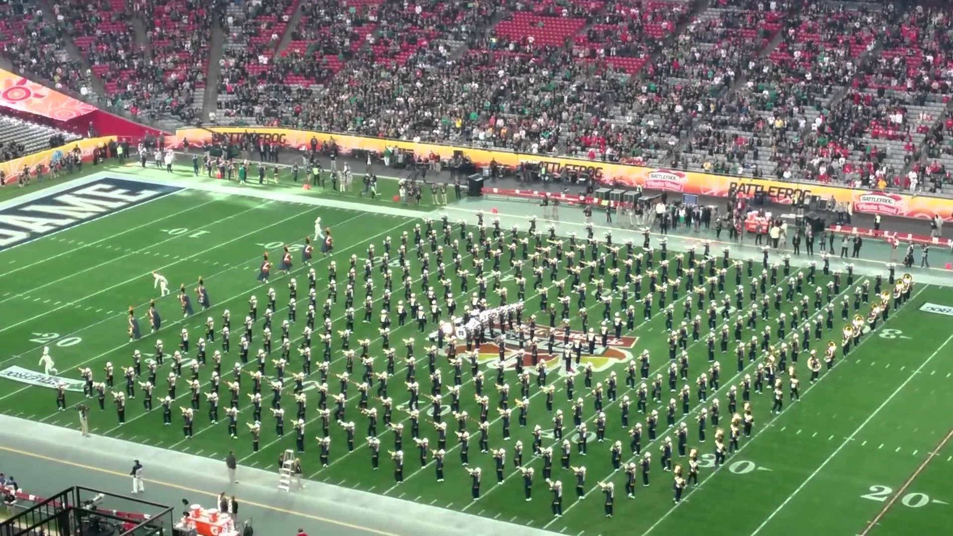 Notre Dame Band before the Fiesta Bowl 2016