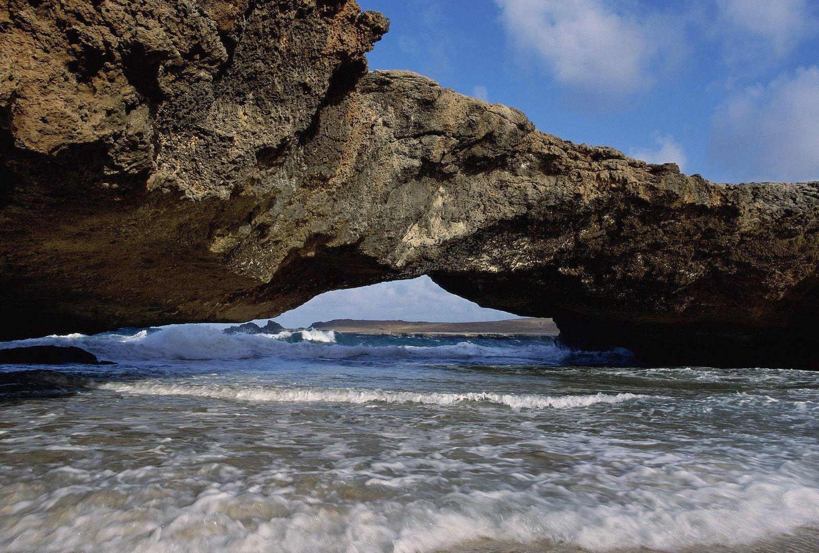 Beaches: Natural Bridge Aruba Beach Wallpaper For iPad for HD 16:9