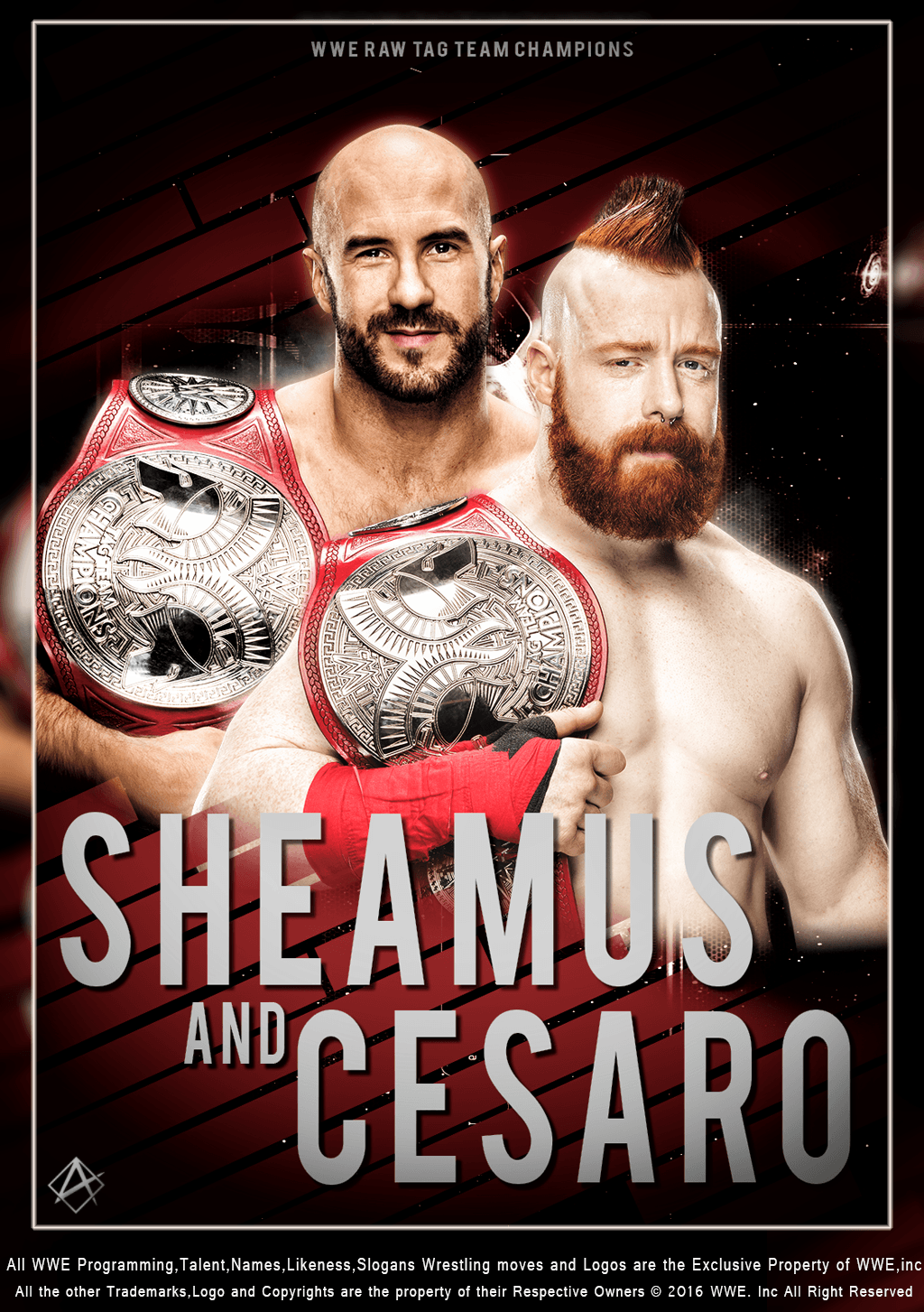 Sheamus and Cesaro TagTeam Champion Poster
