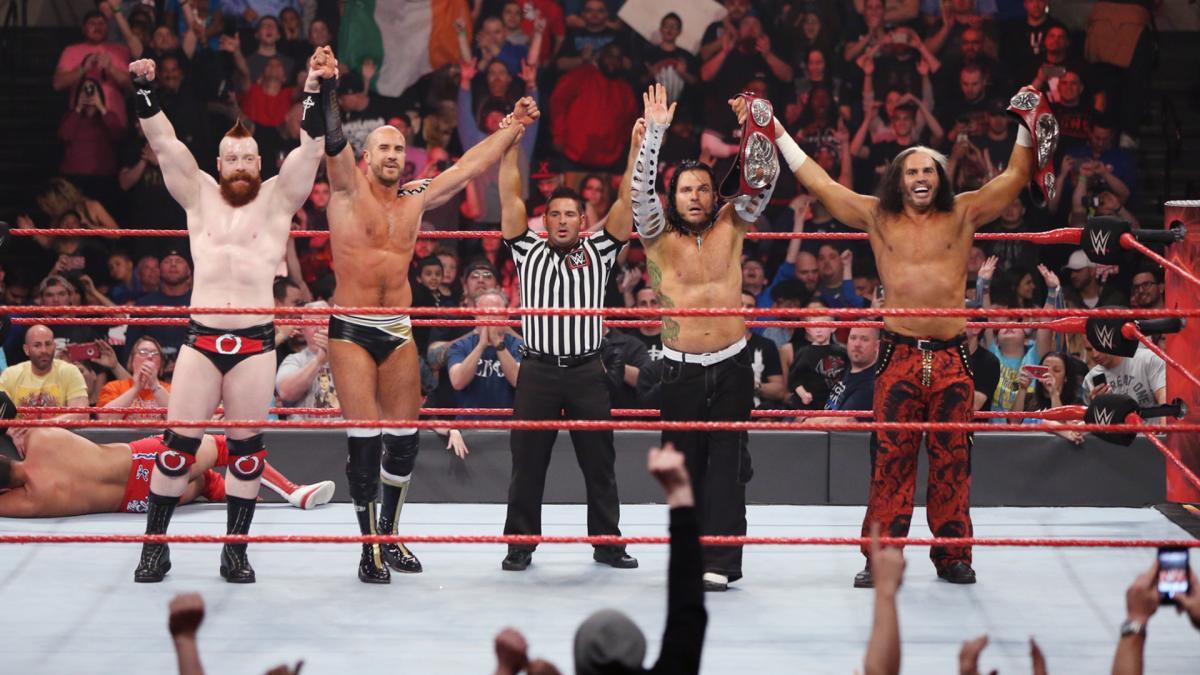 The Hardy Boyz, Cesaro & Sheamus vs. Luke Gallows, Karl Anderson